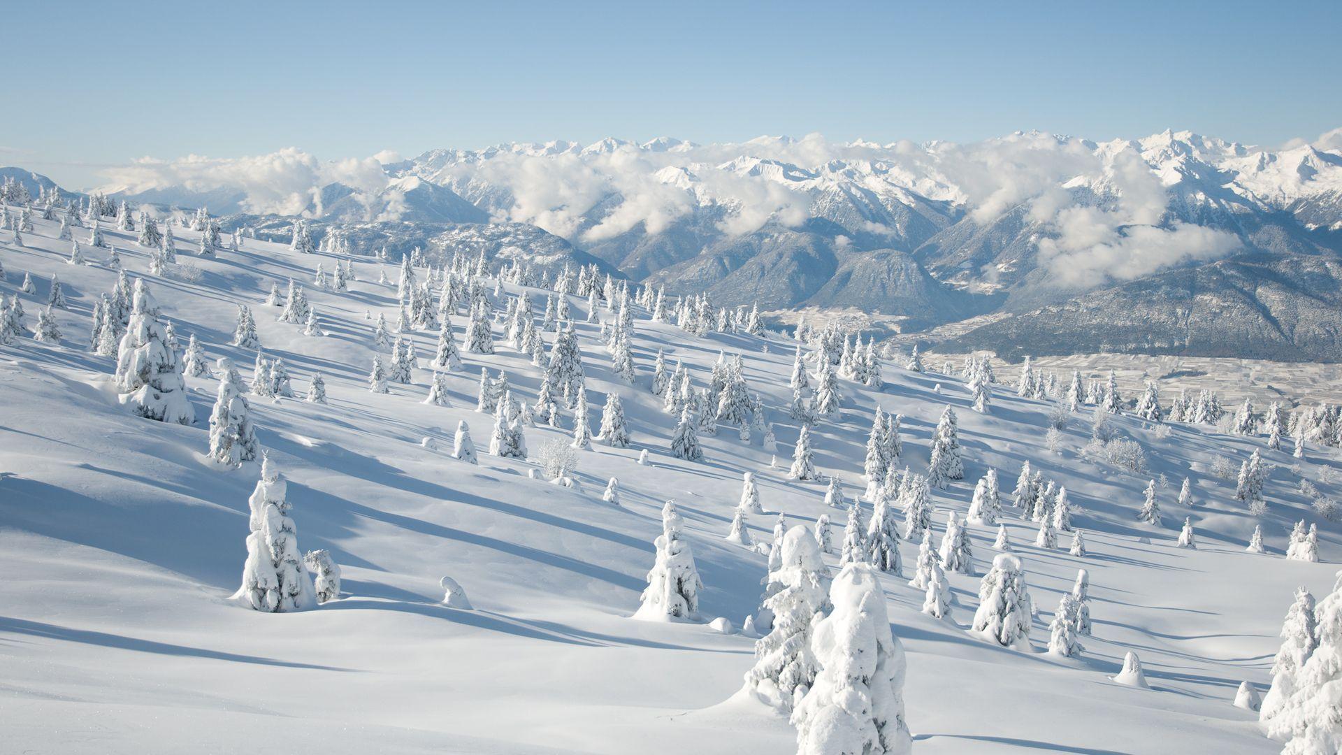 1920x1080 Snow Covered Mountain HD Desktop Background wallpaper free. Nature