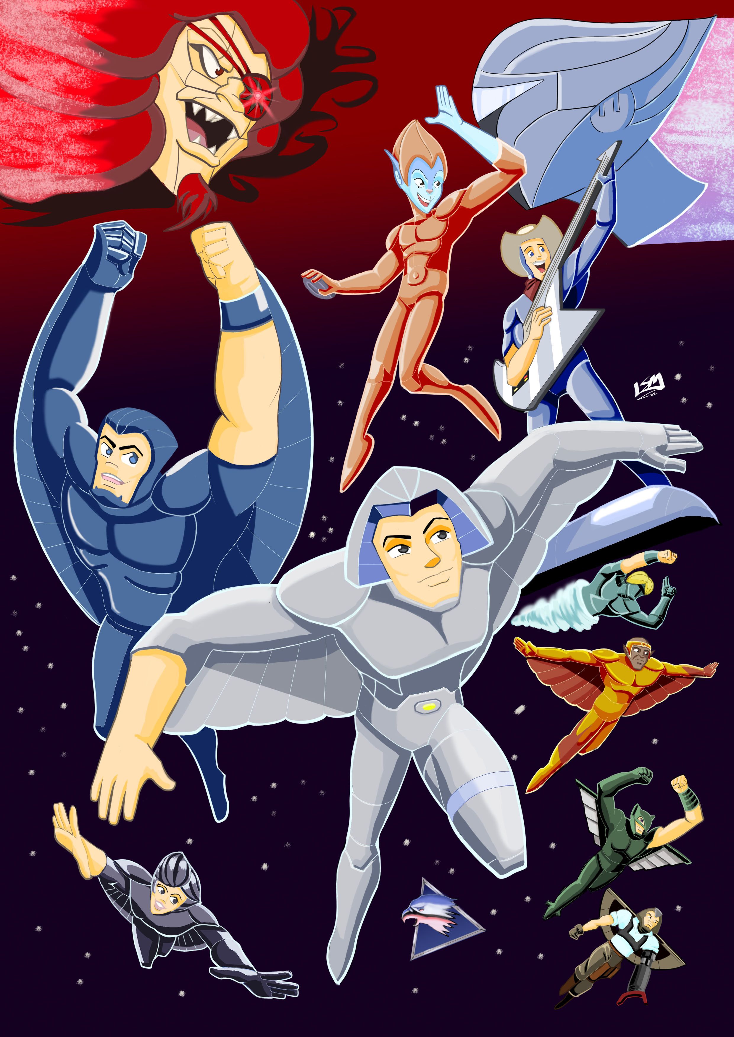 2481x3507 Wings of Silver, Nerves of Steel: Silverhawks!