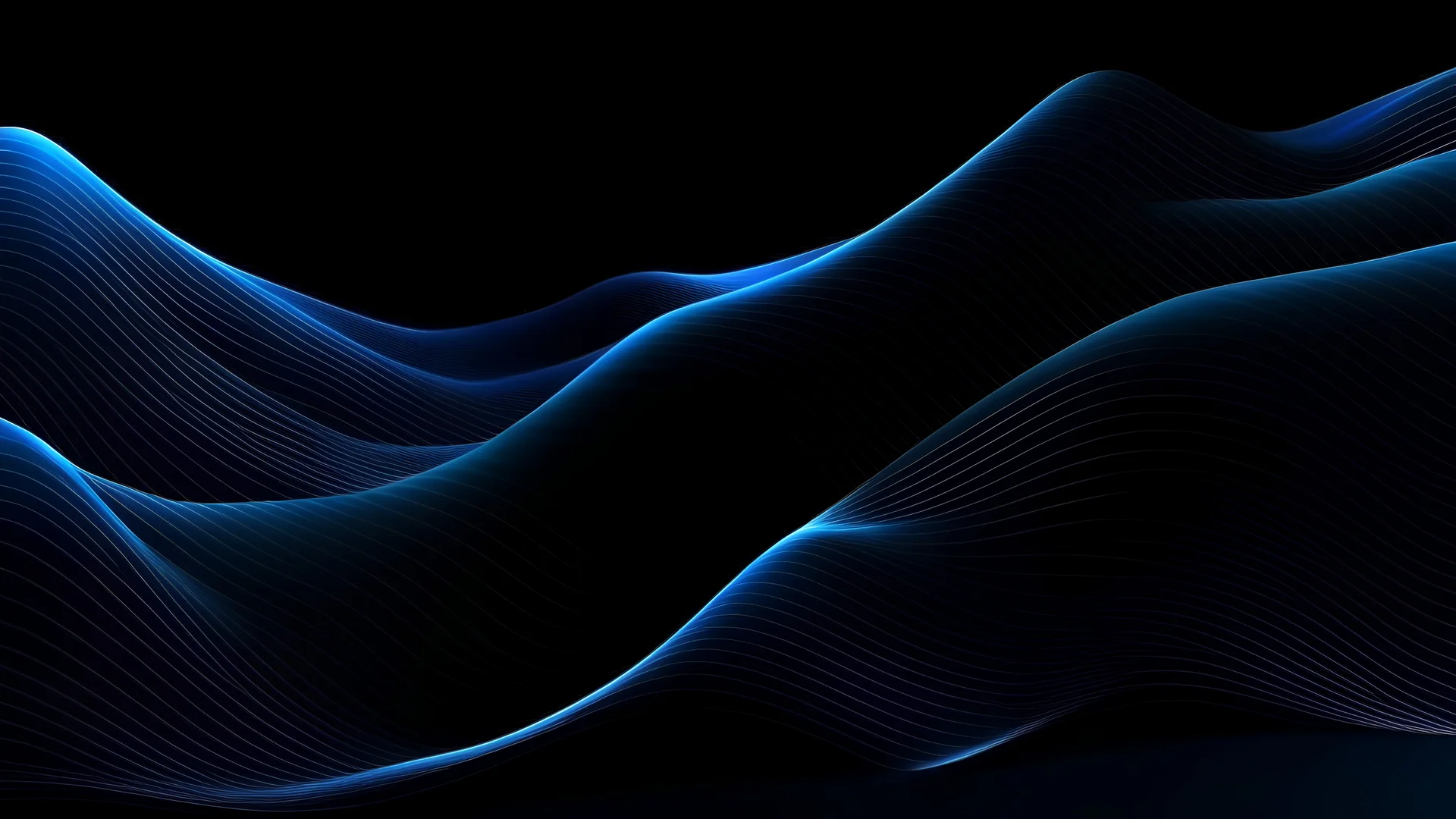 1920x1080 Dark blue abstract color gradient wav