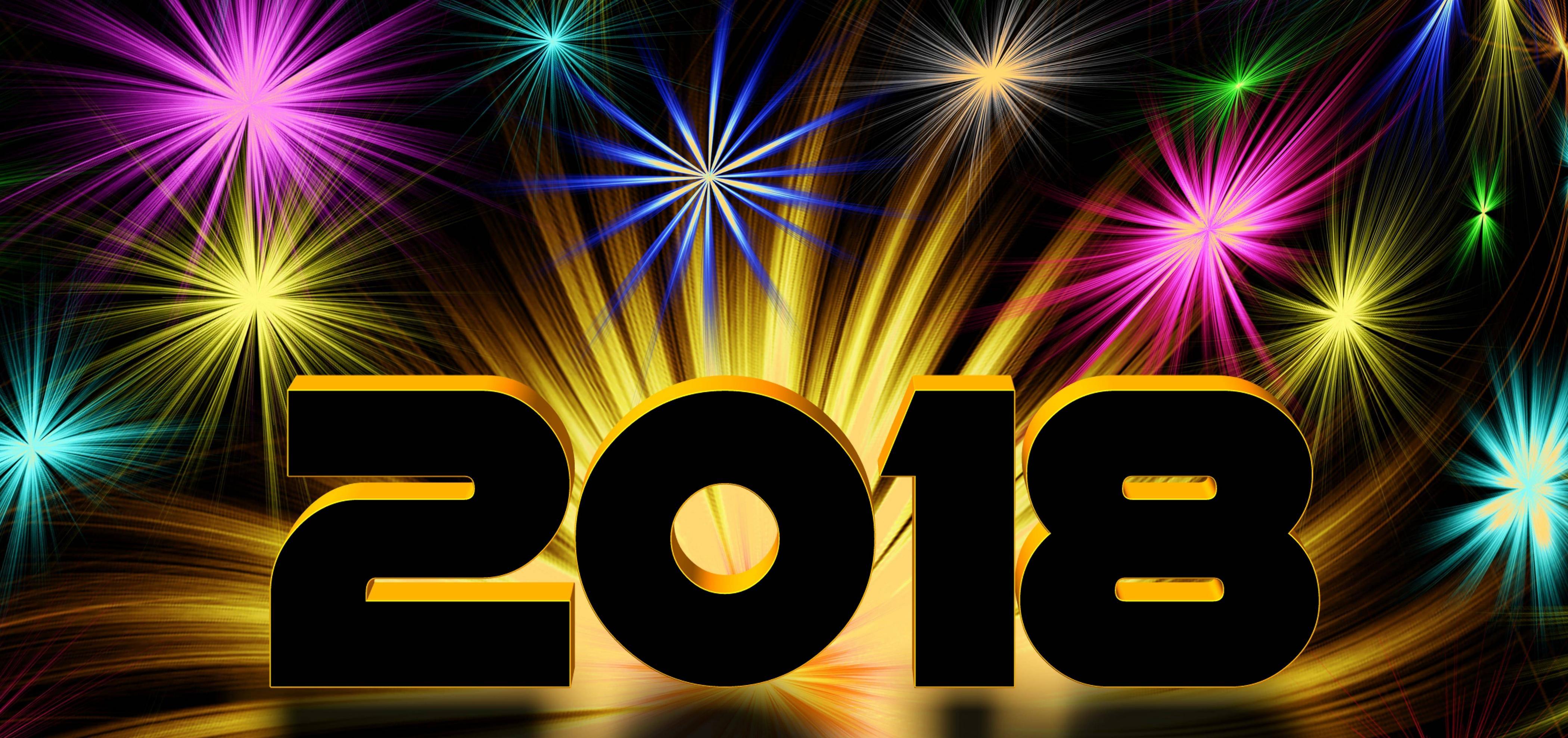 6000x2826 Day Year New 2018 Celebration Wallpaper and Free