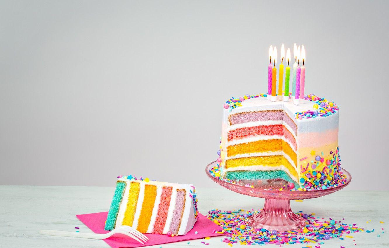 1332x850 Wallpaper birthday, colorful, cake, cake, Happy Birthday, celebration, candles, decoration image for desktop, section праздники