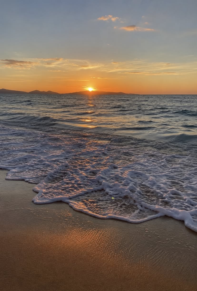 828x1223 Cama Ikea Sofa Cover Karlaby Sofa Bed The Sun Is Setting Over The Ocean With Waves Coming In To Shore And Sand On The Beach