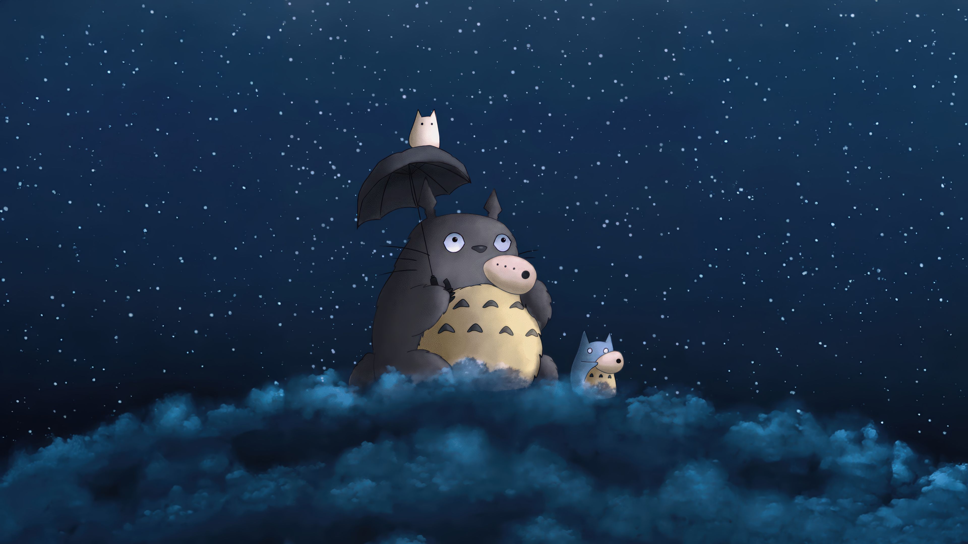 3840x2160 Totoro Starry Night