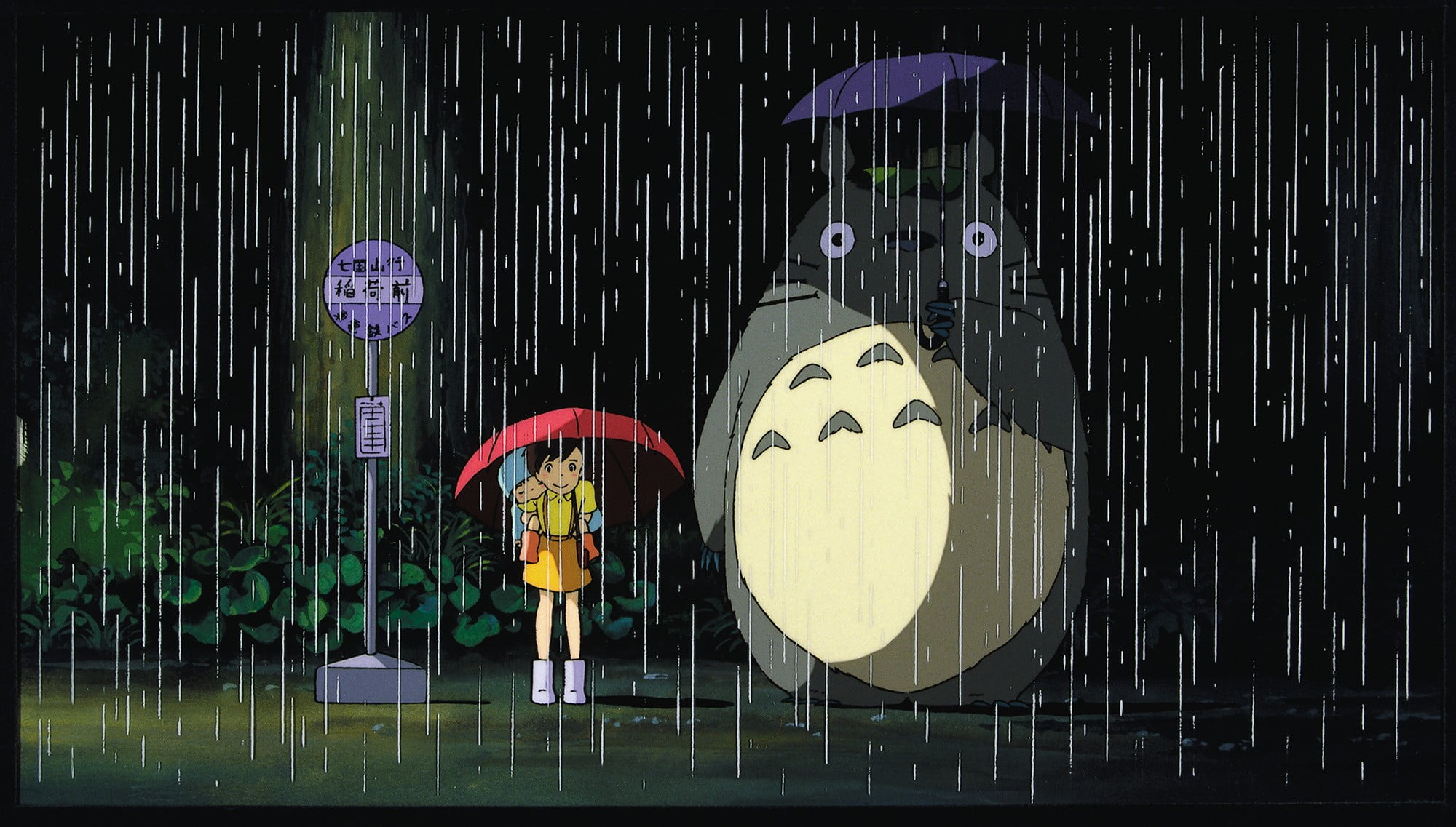 2000x1137 Totoro illustration, anime, Studio Ghibli, My Neighbor Totoro HD wallpaper