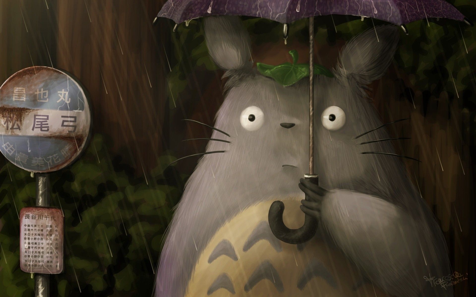1920x1200 Anime Cartoon My Neighbor Totoro Desktop wallpaper 1366x768