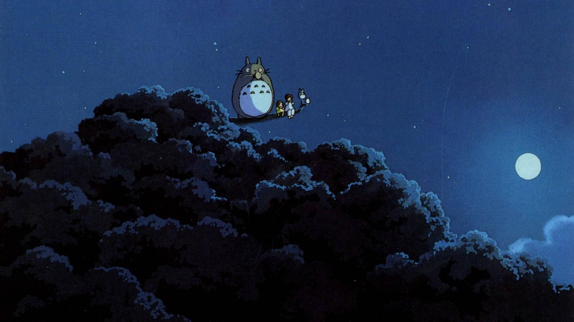 1920x1080 Download Ghibli Totoro Friends Flying Wallpaper