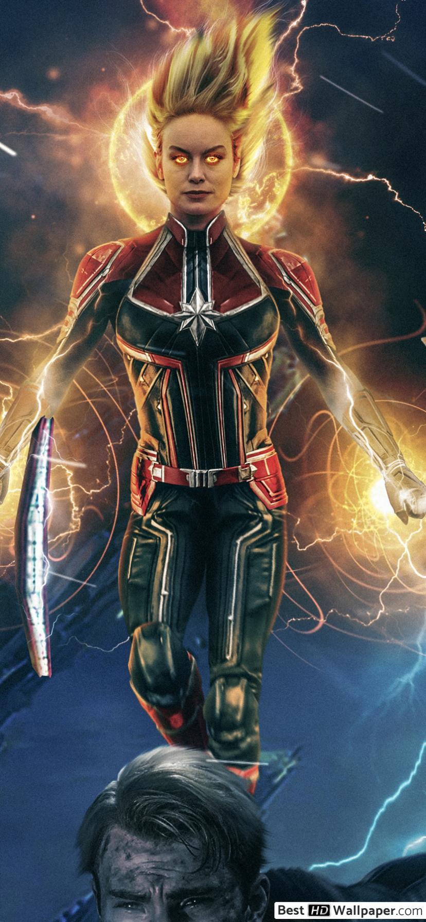 828x1792 Thor And Captain Marvel HD Wallpaper