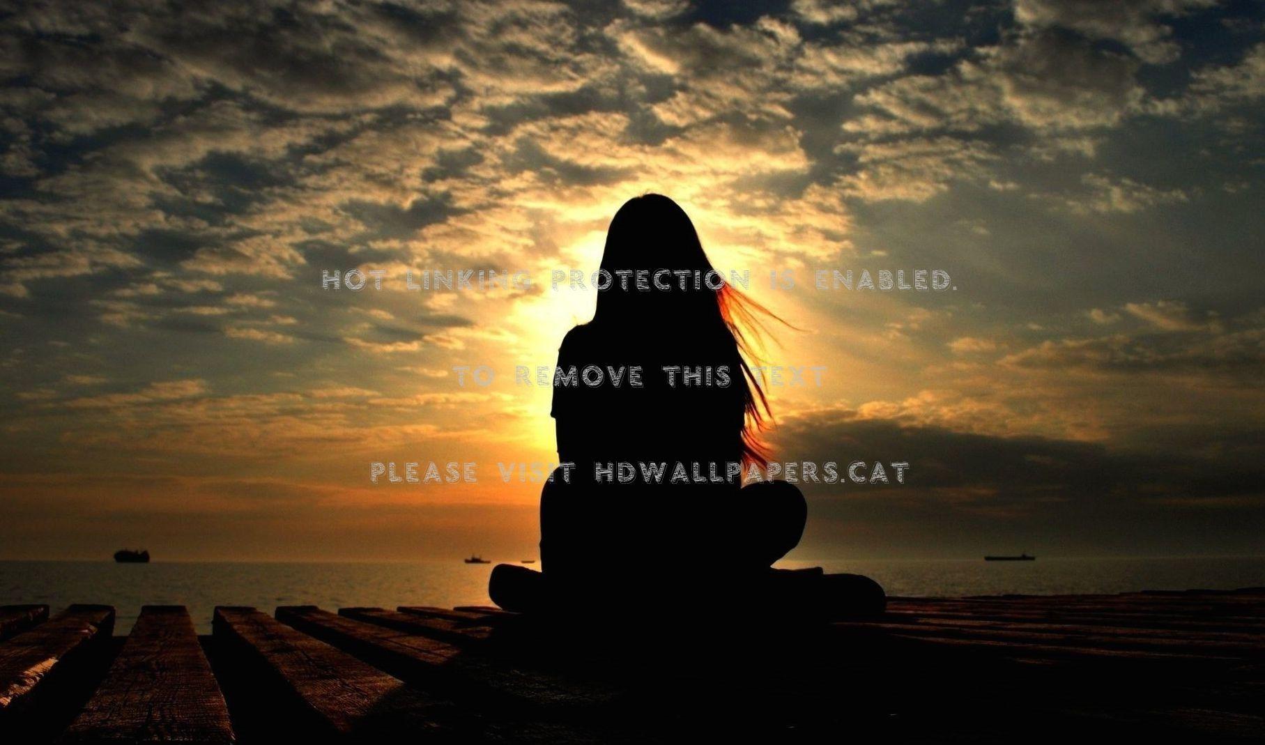 1815x1069 meditation sunset woman life abstract