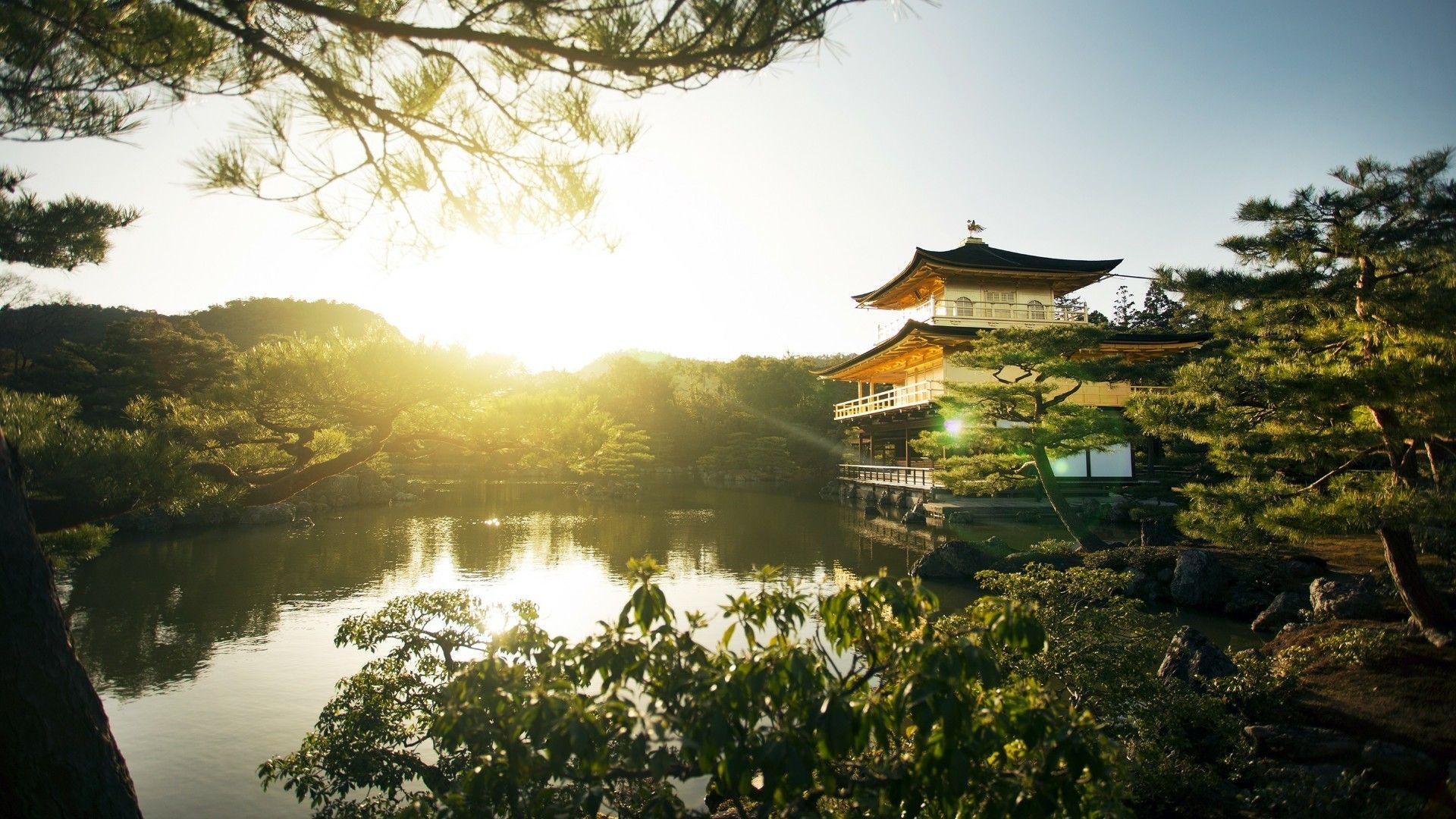 1920x1080 1920x Kinkaku Ji Zen Buddhist Temple In Kyoto, Wallpaper 4k