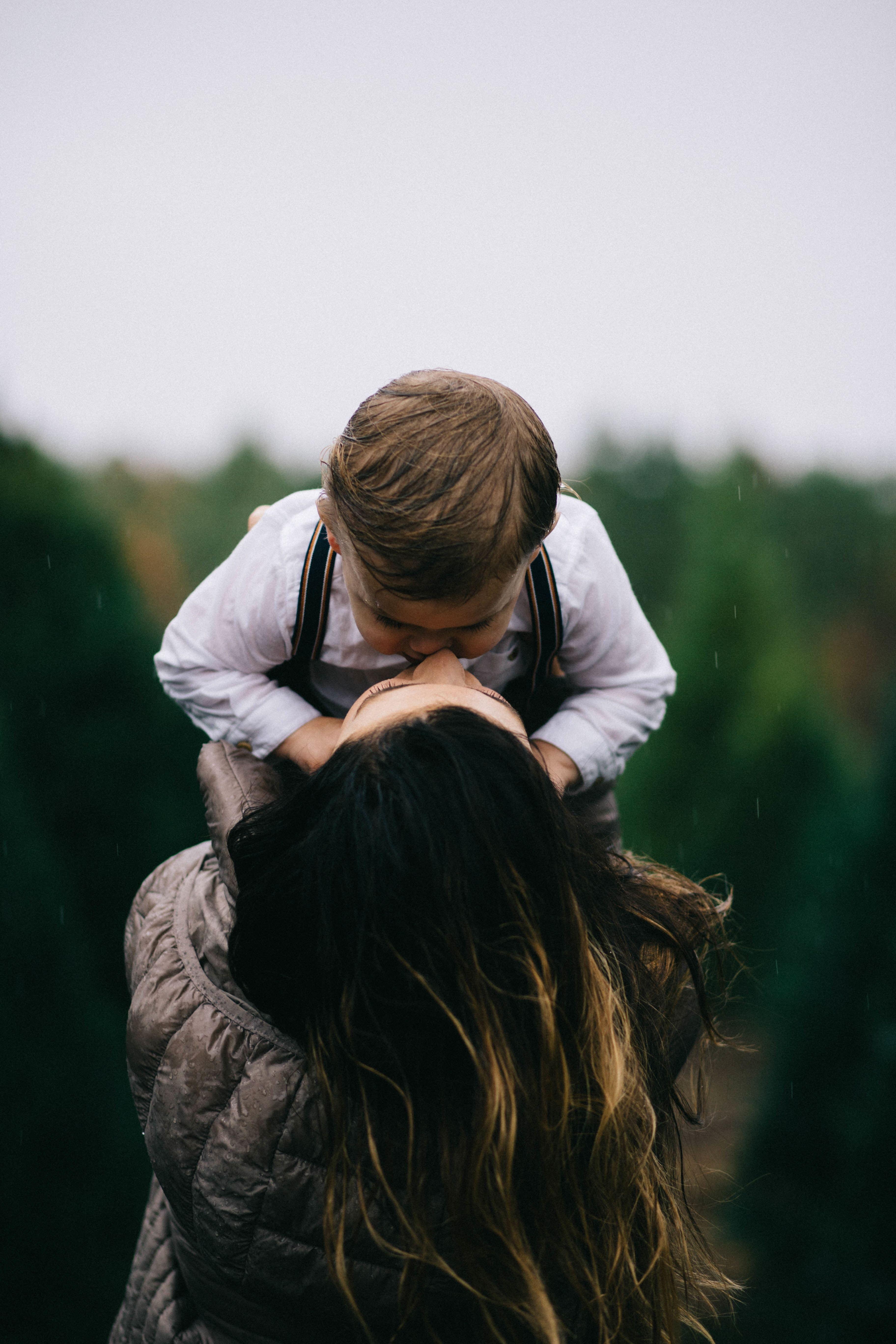 3648x5472 Mom And Son Wallpaper