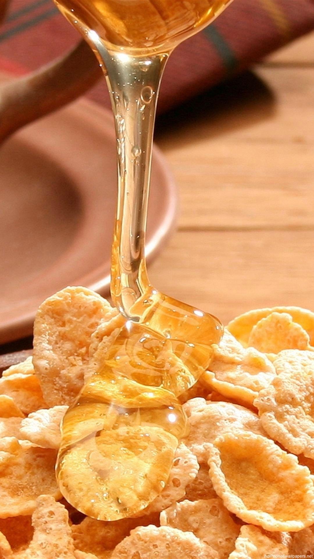 1080x1920 Flakes Honey Breakfast iPhonewallpaper HD And 1080pplus Background For iPhone