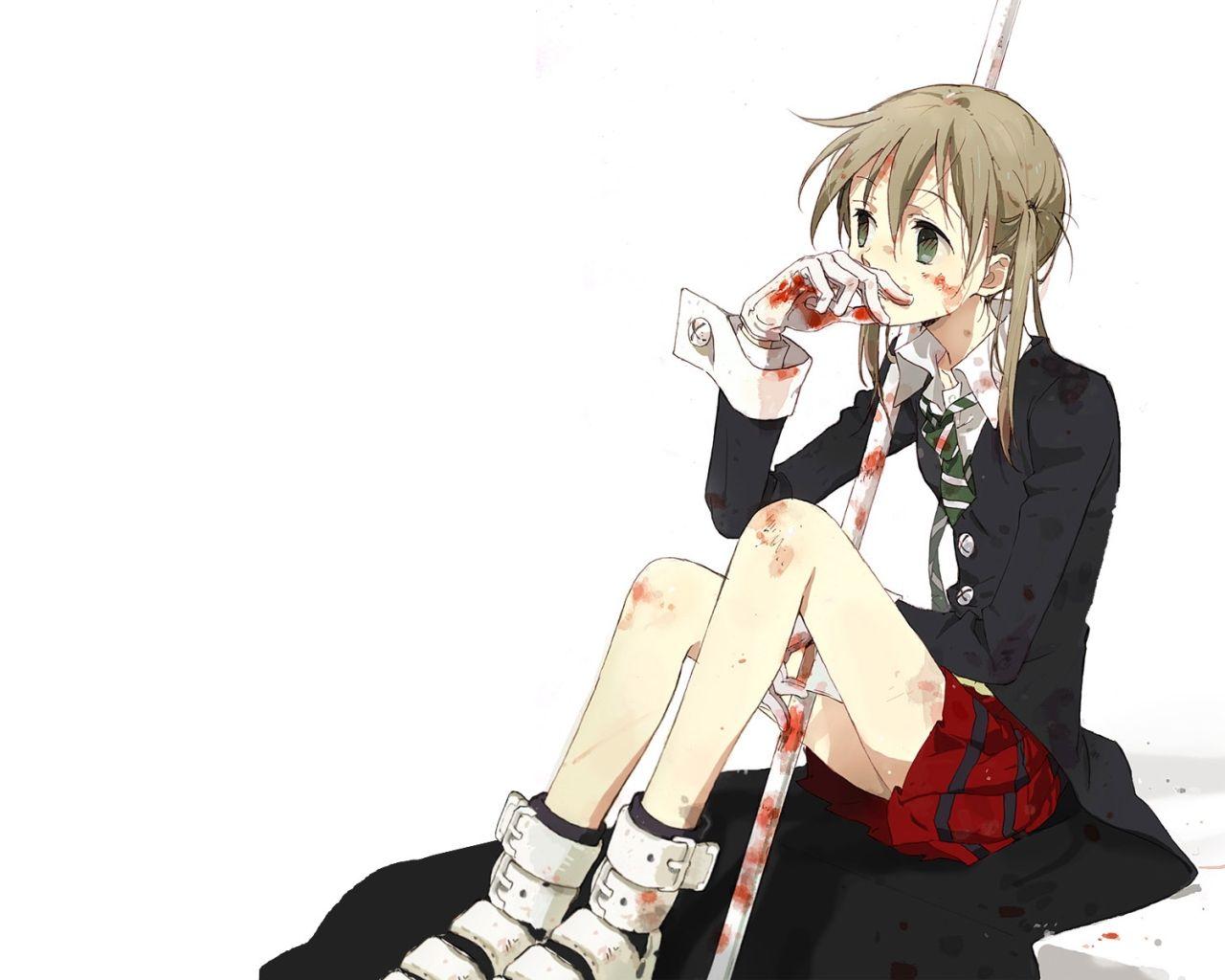 1280x1024 blood maka albarn soul eater white. konachan.com.com Anime Wallpaper