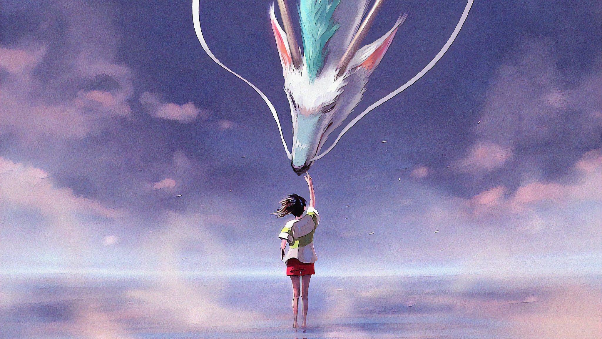 Fond D cran Haku Chihiro Awesome Chihiro And Haku Wallpapers OMUKOO