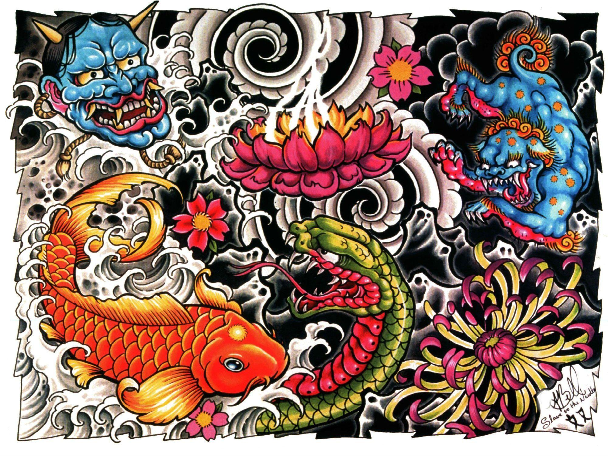 Irezumi Wallpapers Top Free Irezumi Backgrounds Wallpaperaccess