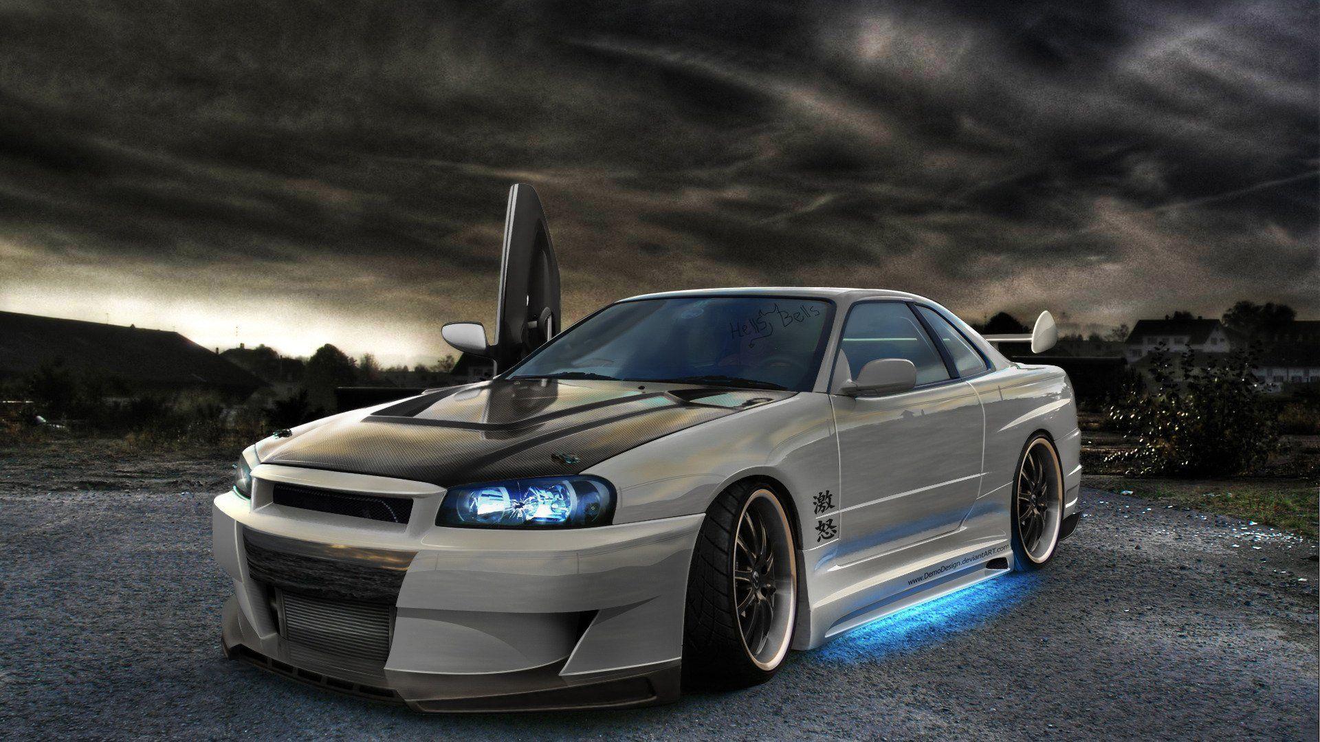 1920x1080 Nissan Skyline GTR R34 Background. City Skyline Wallpaper, MSP Skyline Wallpaper and San Francisco Skyline Wallpaper
