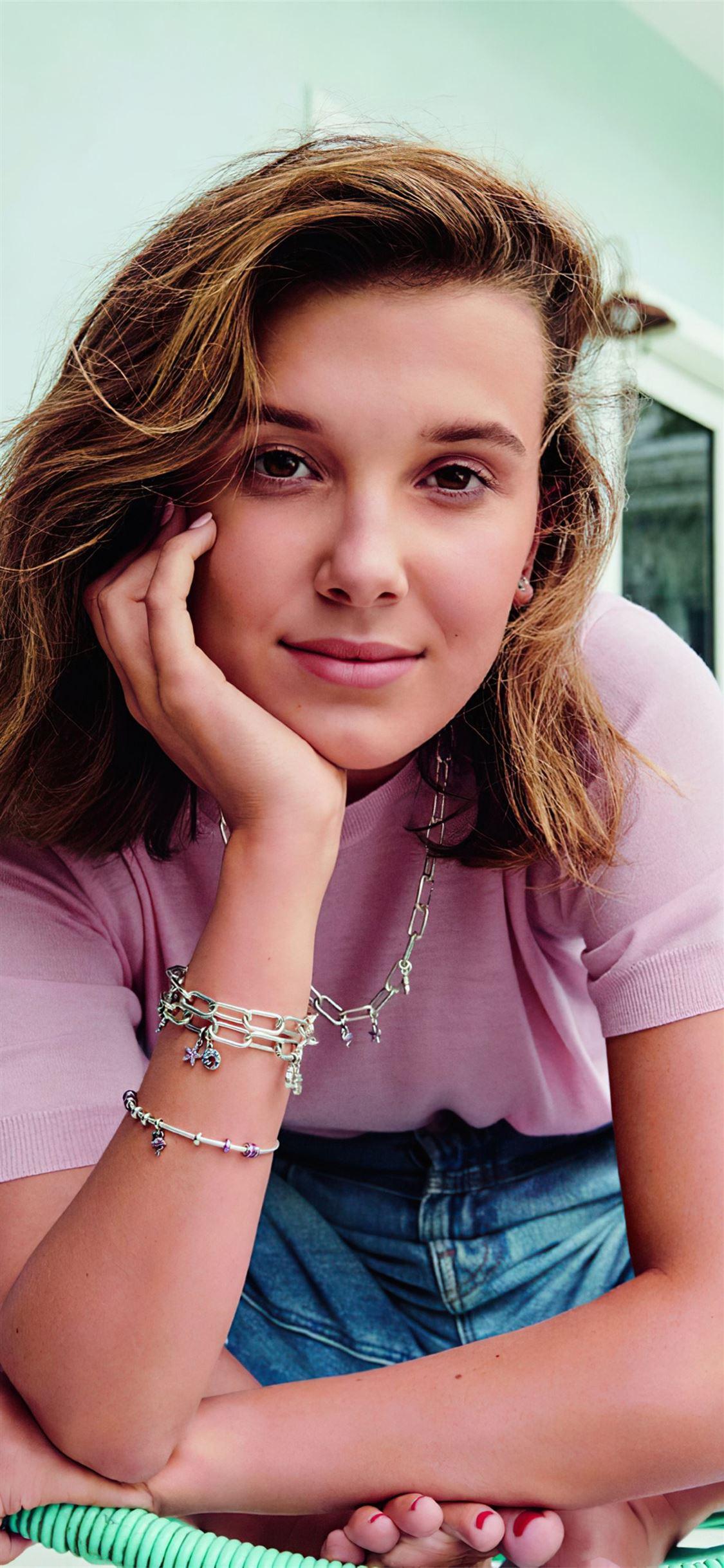 1125x2436 millie bobby brown 4k 2020 iPhone 11 Wallpaper Free Download