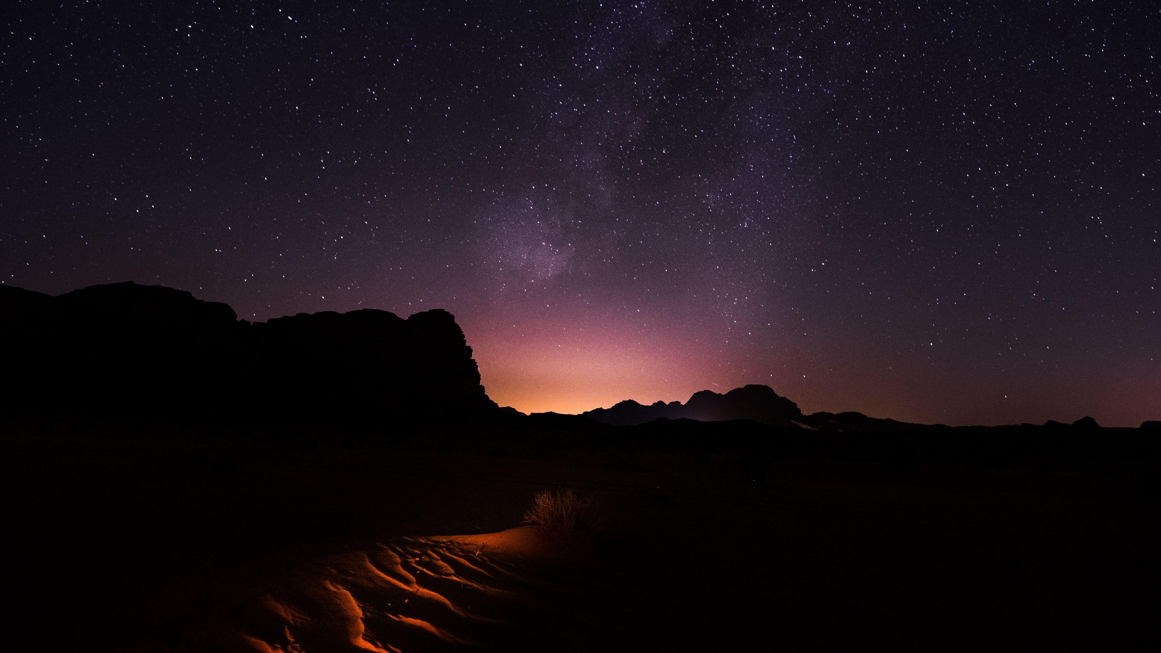 3840x2160 starry sky, desert, night, wadi rum, jordan 4k starry sky, Night, Desert. Wadi rum, Wadi rum tours, Wadi