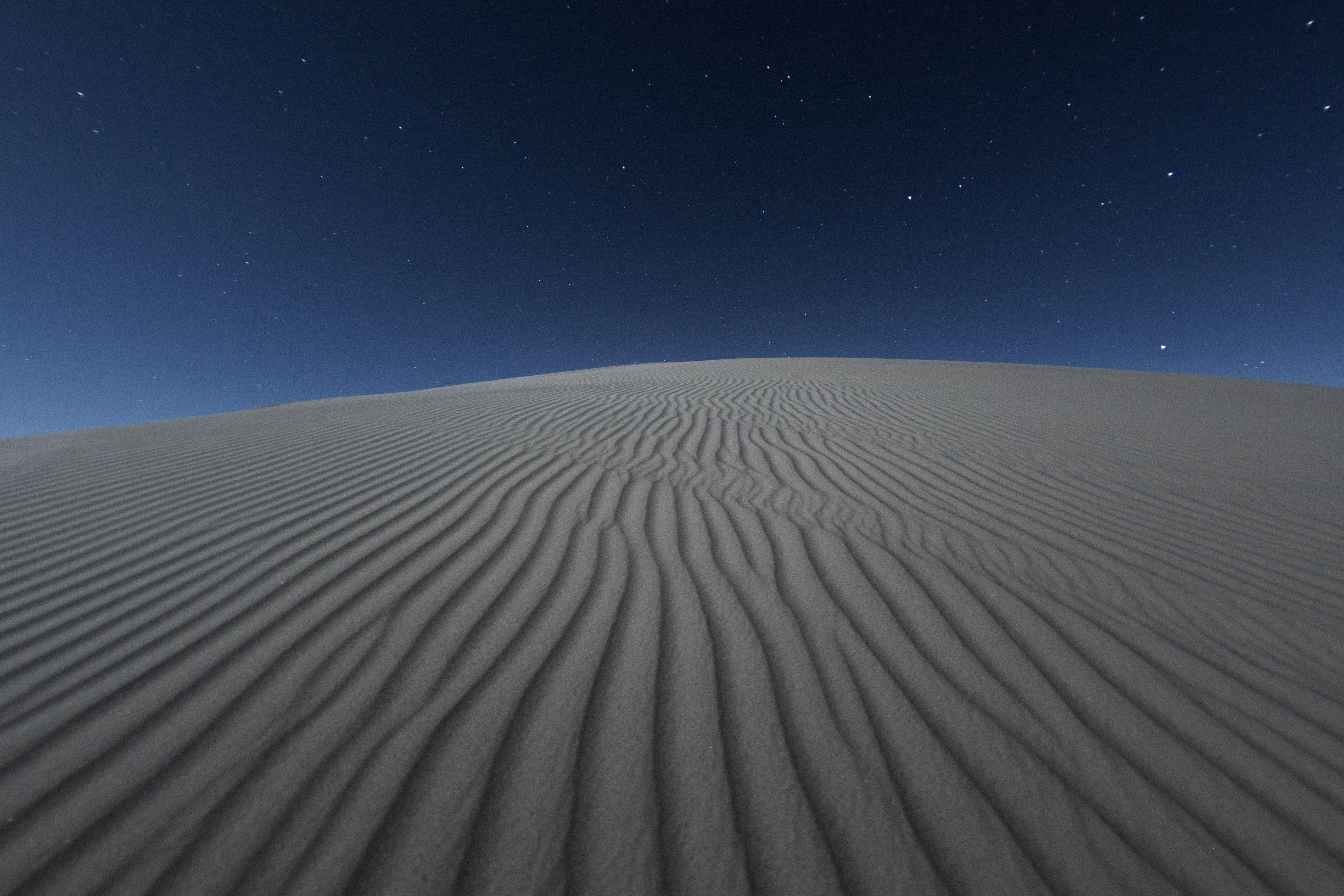 Download wallpaper 3840x2160 dunes, sands, desert, mountains, night, starry  sky 4k uhd 16:9 hd background
