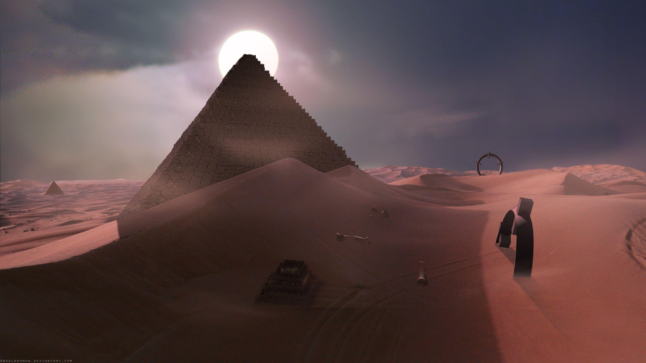 2560x1440 Unseen Desert Night Wallpaper in jpg format for free download