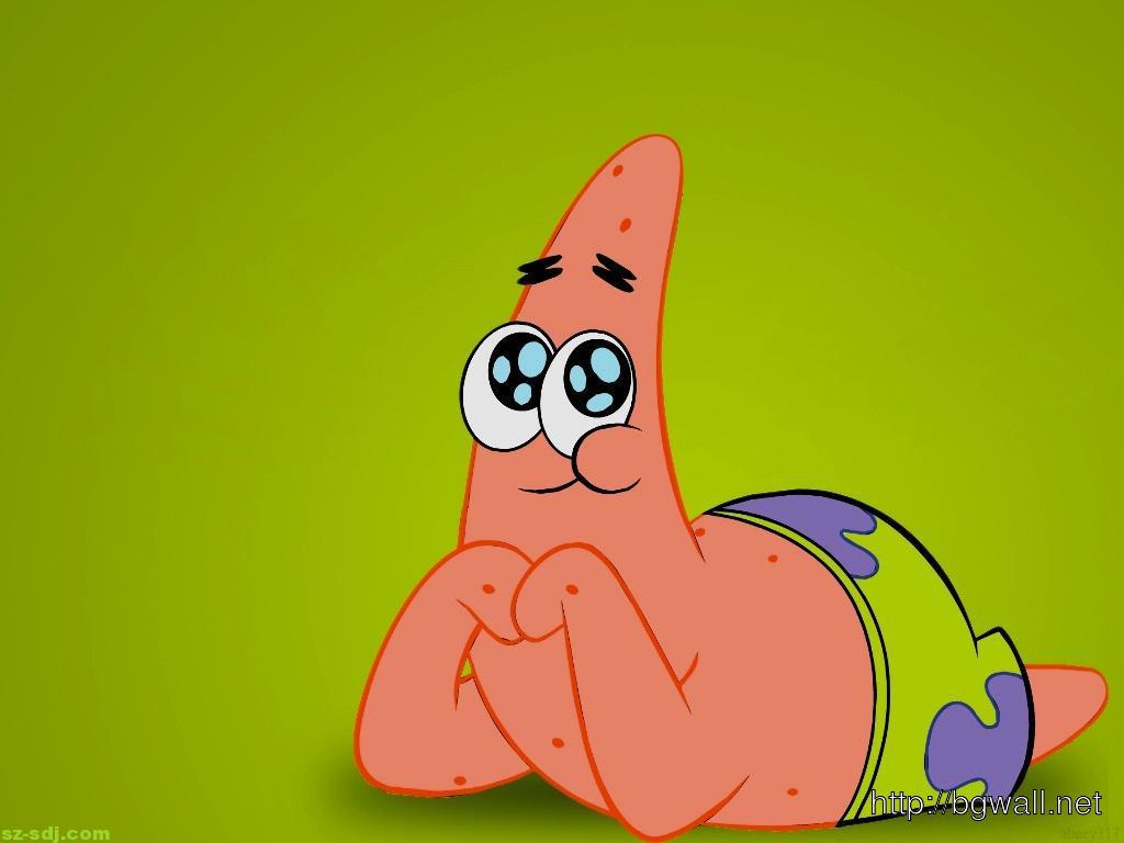 1024x768 Cute Patrick Star Desktop Wallpaper