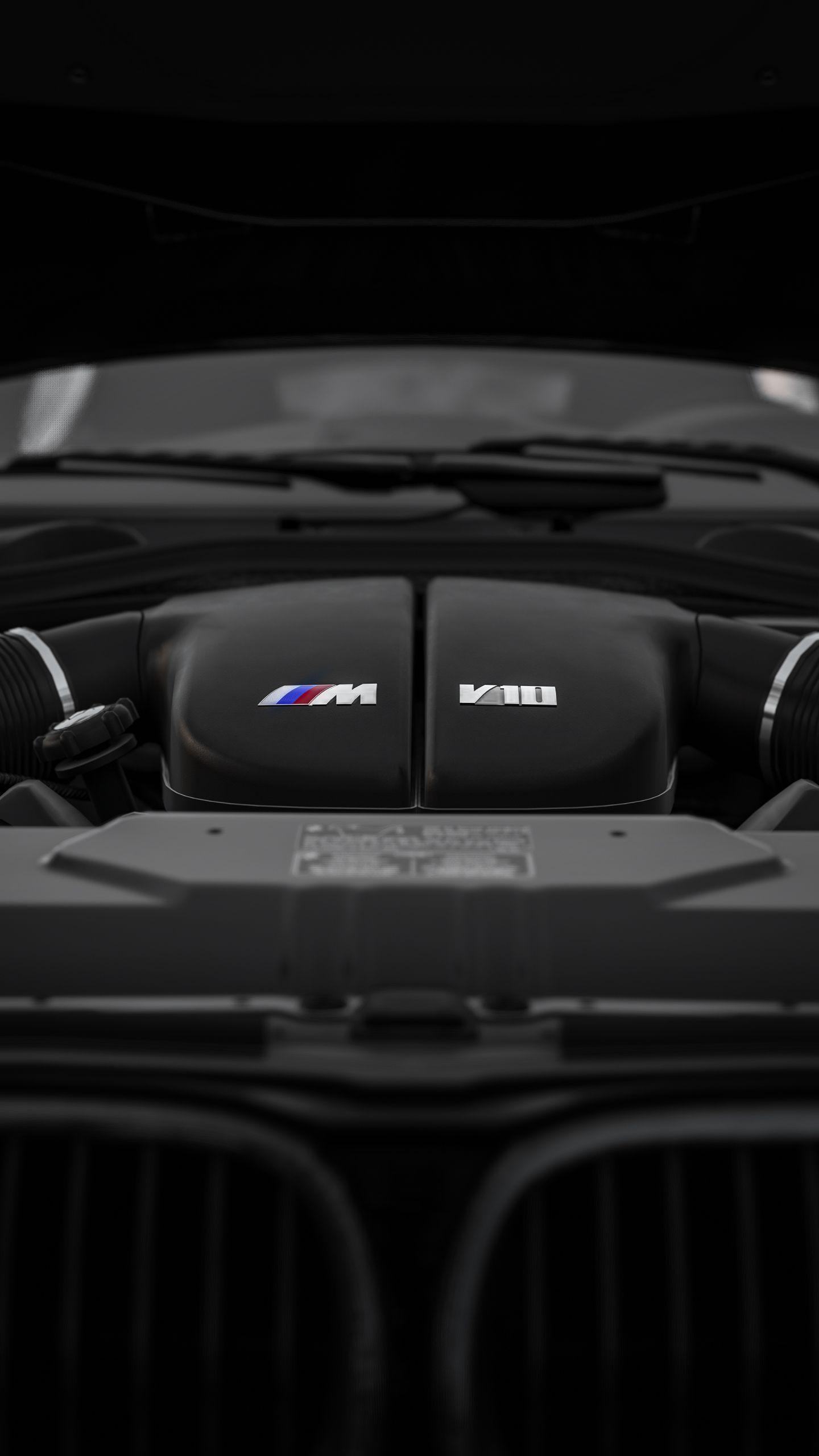 1440x2560 BMW M5 E60 Engine Wallpaper