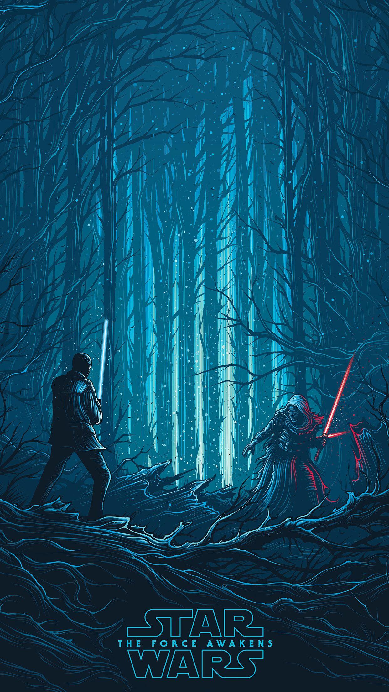 1242x2208 iPhone wallpaper. starwars illustration blue art film