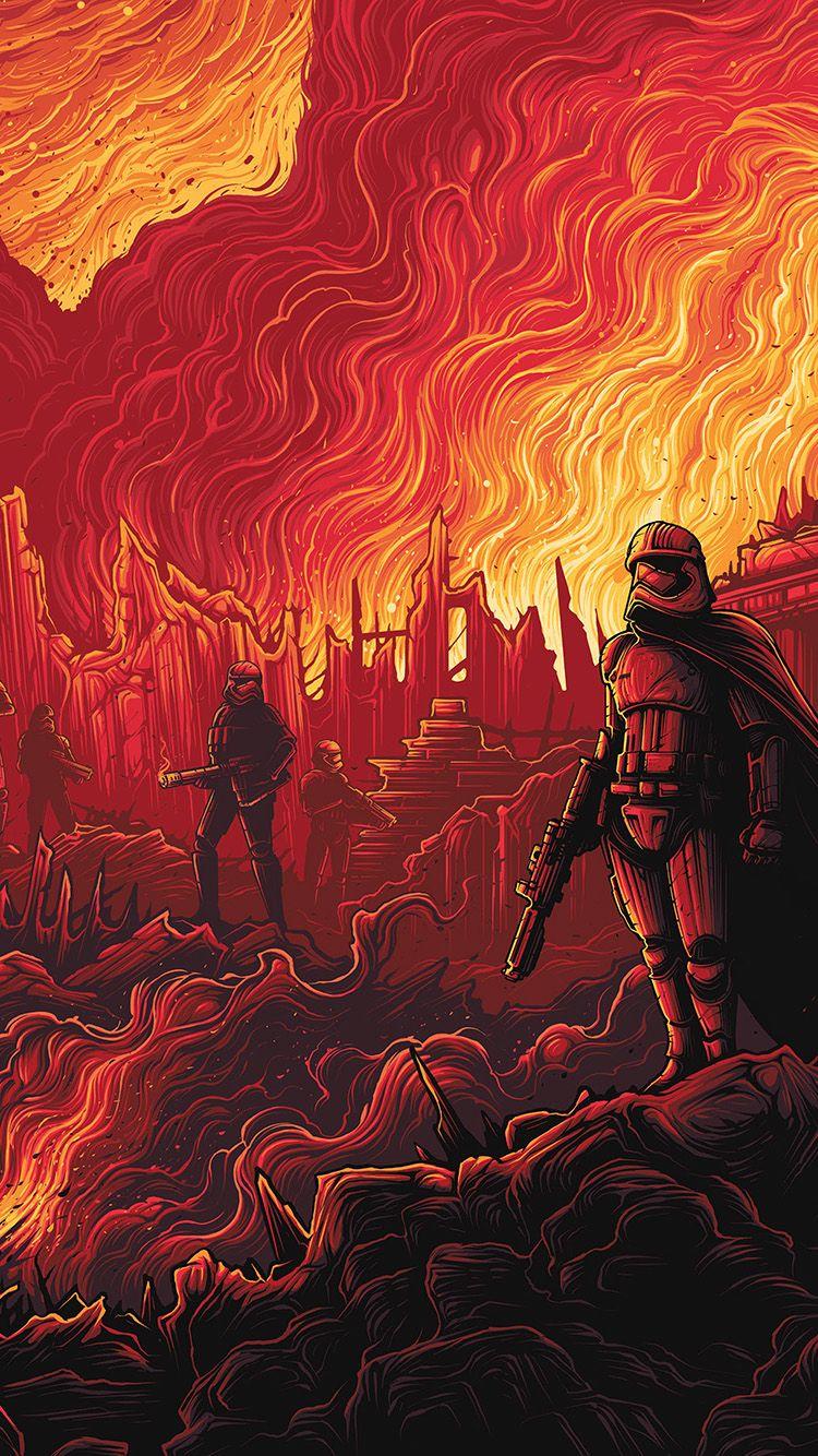 750x1334 Captain Phasma Starwars Red Film Art