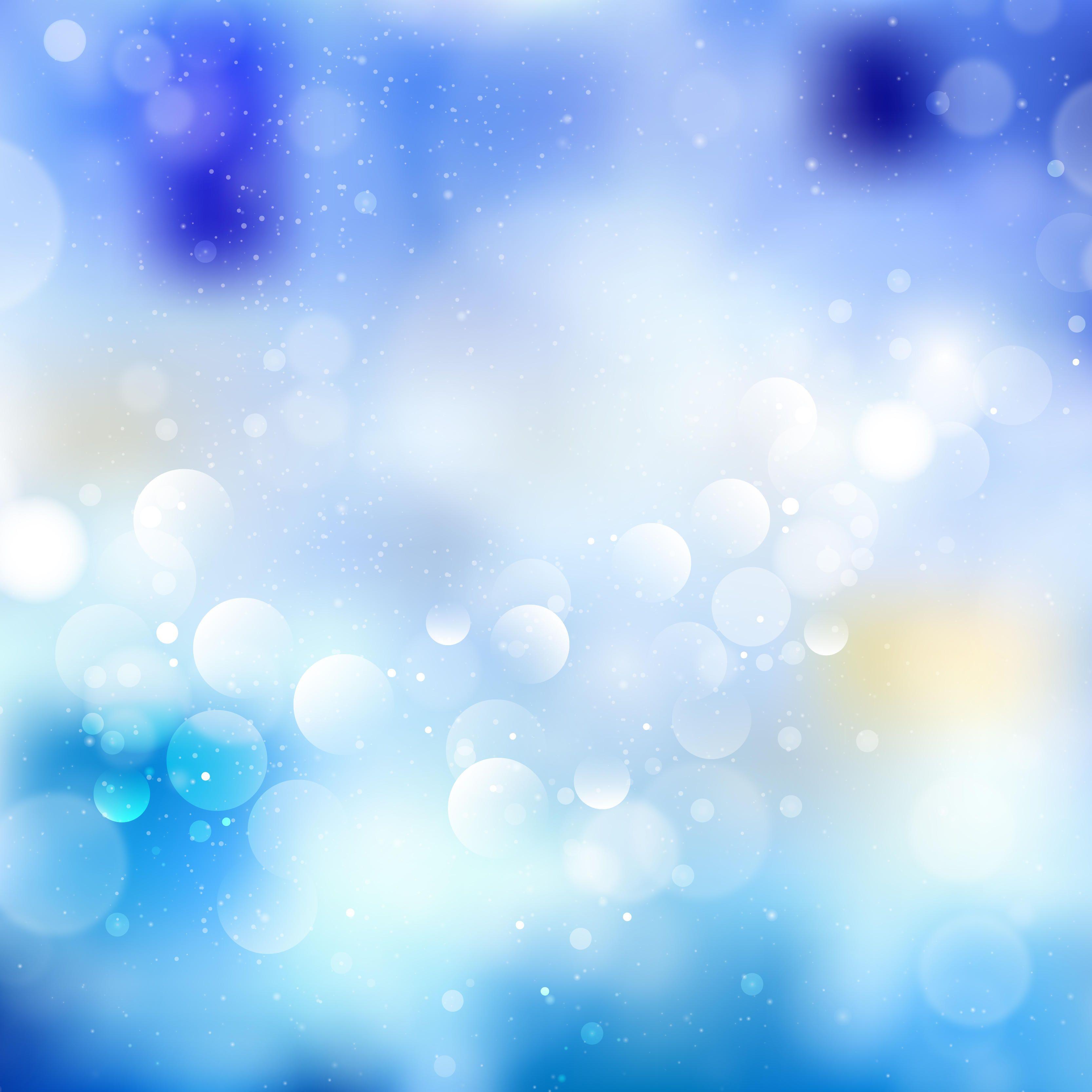 3333x3333 Abstract Light Blue Bokeh WallpaperFreevectors