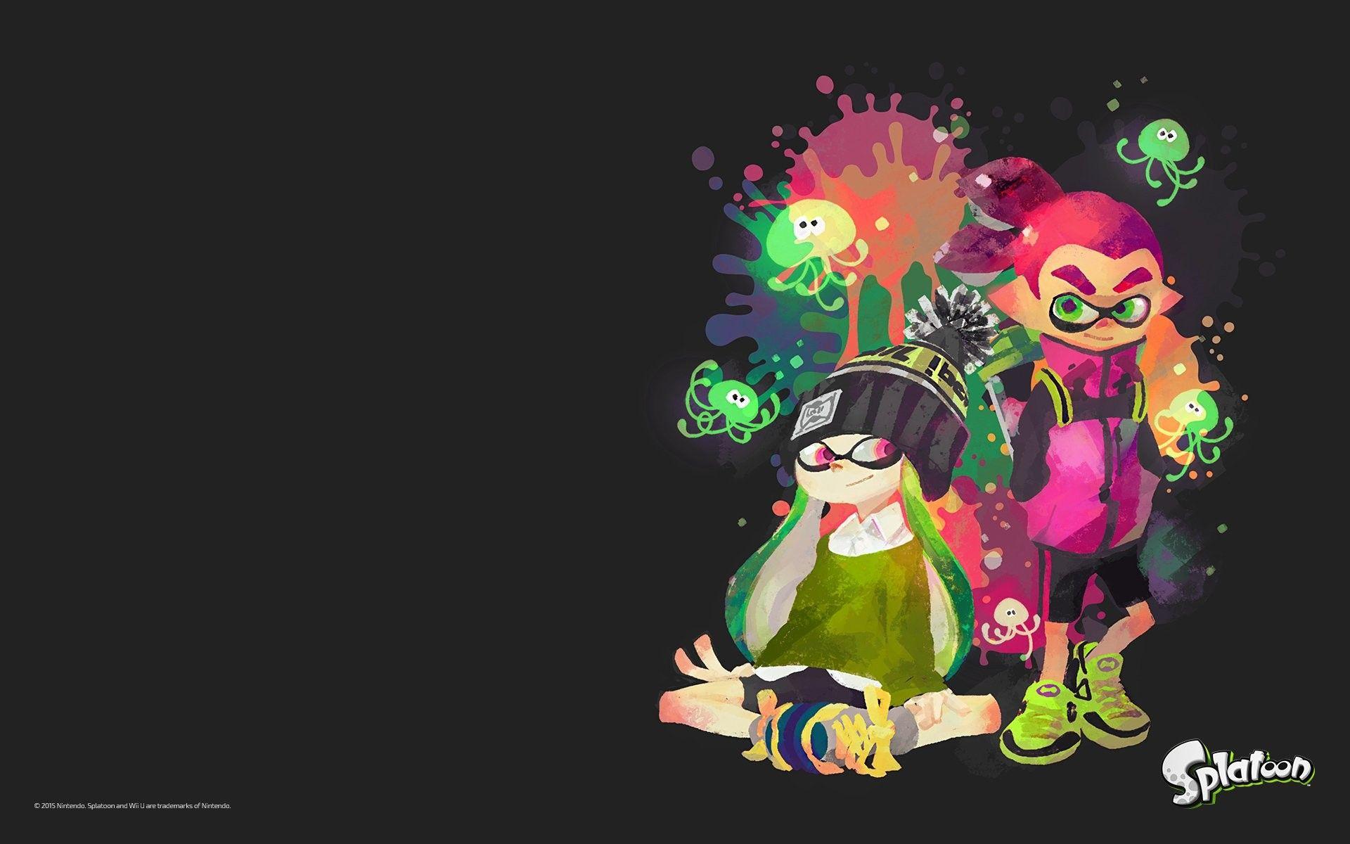 Splatoon 3 Inkling and Octoling Wallpaper  Cat with Monocle