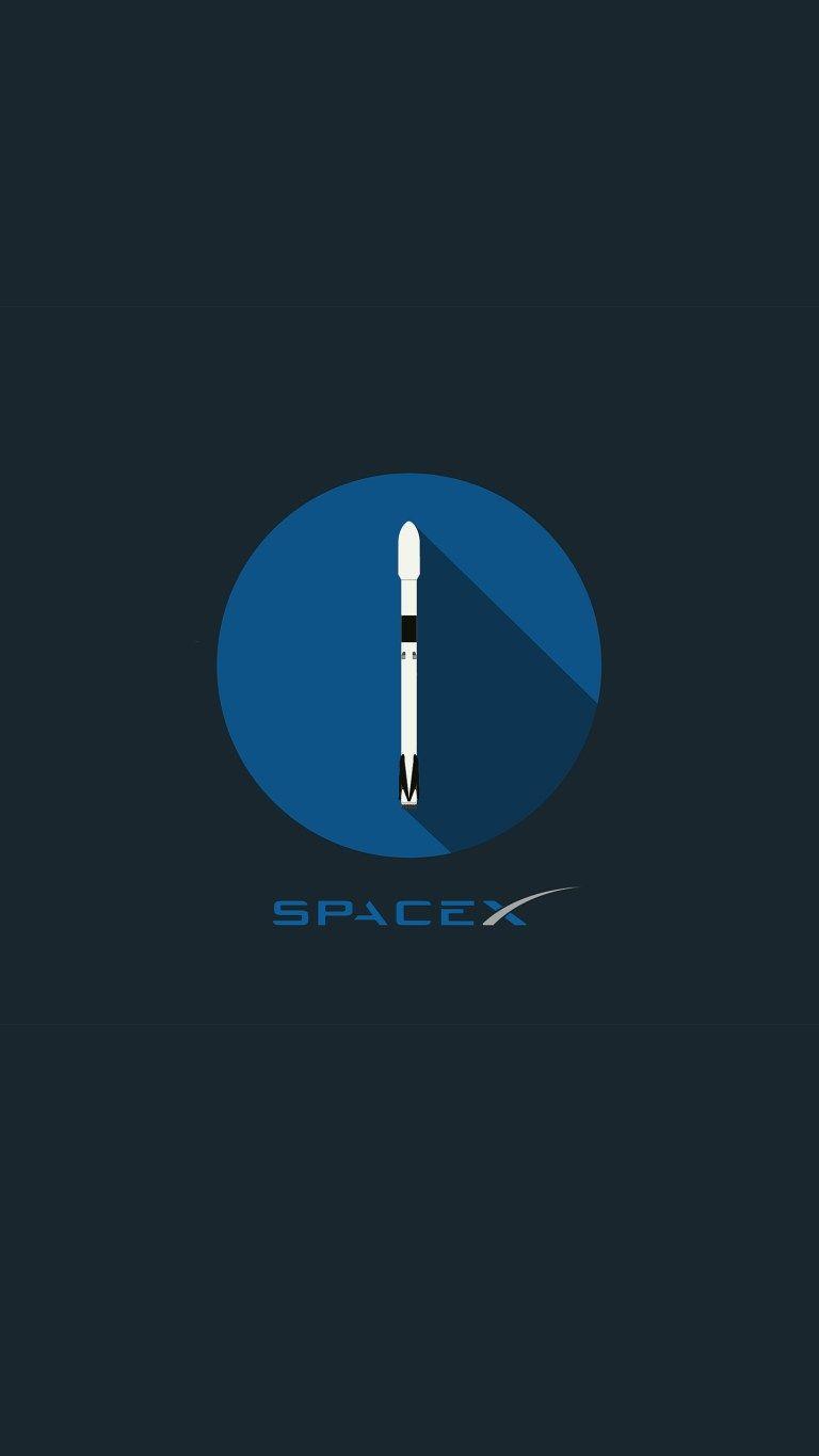 768x1365 SpaceX Logo Dark Amoled iPhone Wallpaper ⋆ Traxzee