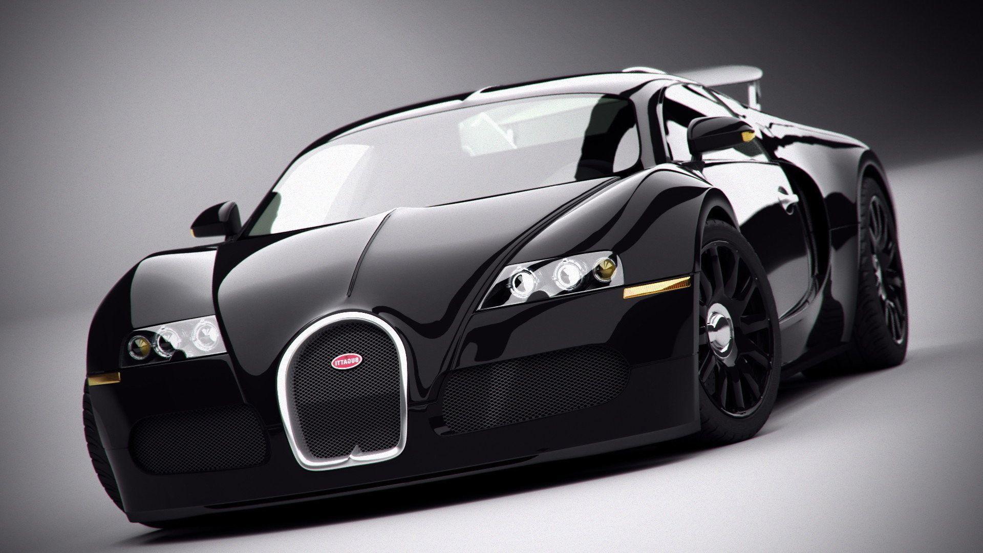 Black Bugatti Wallpaper 4K