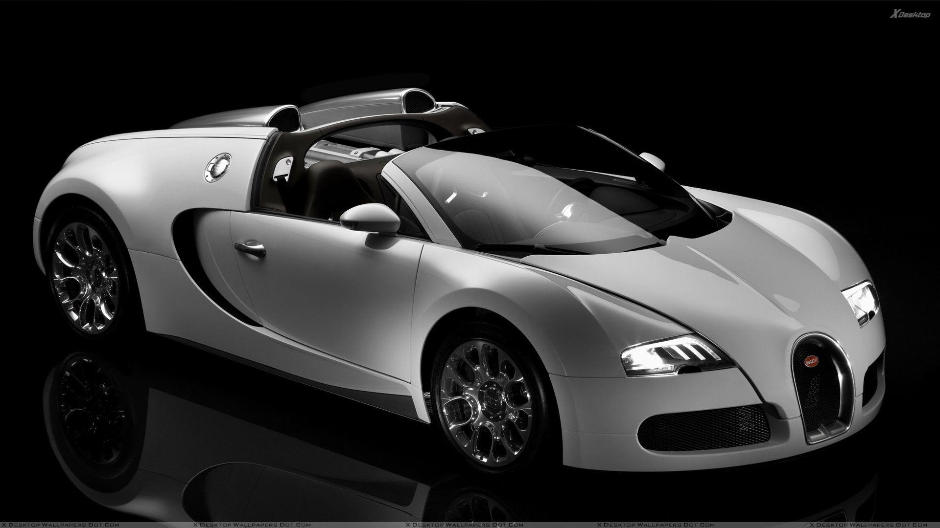 1920x1080 Side Pose Of Bugatti Veyron 16.4 Grand Sport N Black Background Wallpaper