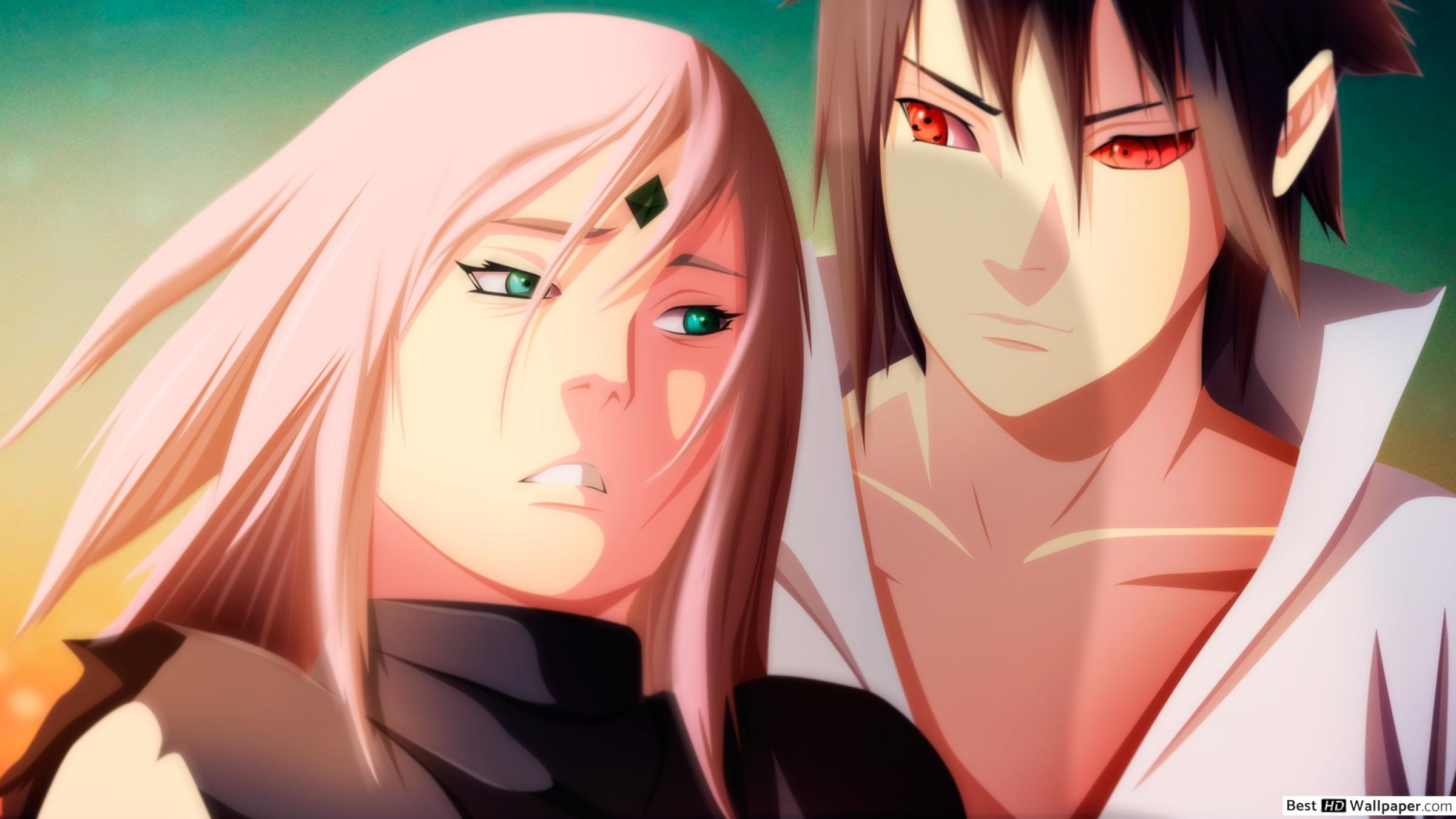 2400x1350 Naruto Shippuden Uchiha, Sakura Haruno HD wallpaper download
