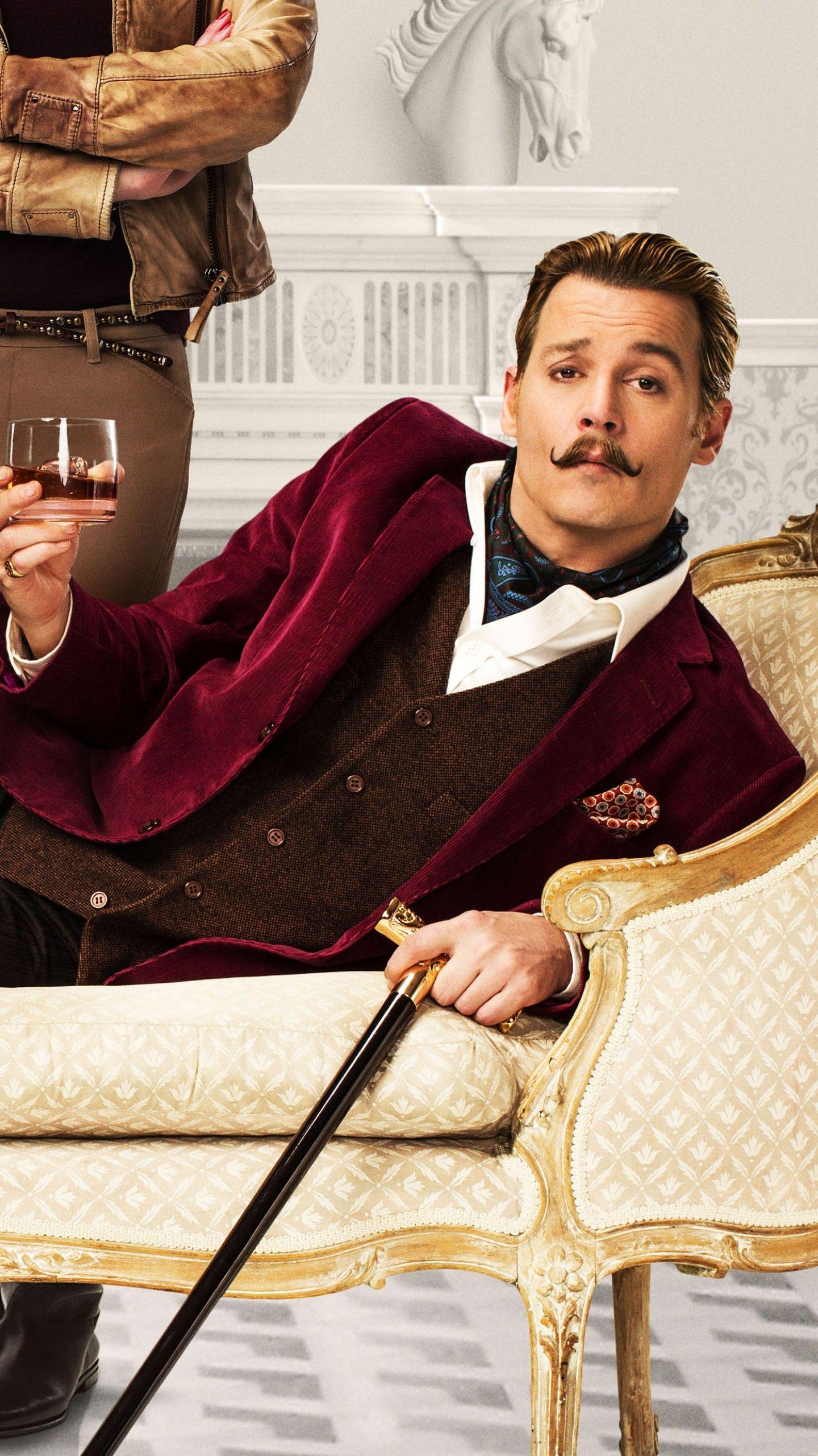 1440x2560 Wallpaper Mortdecai, film, movie, Johnny Depp, Charlie Mortdecai, Gwyneth Paltrow, Johanna Mortdecai, Celebrities