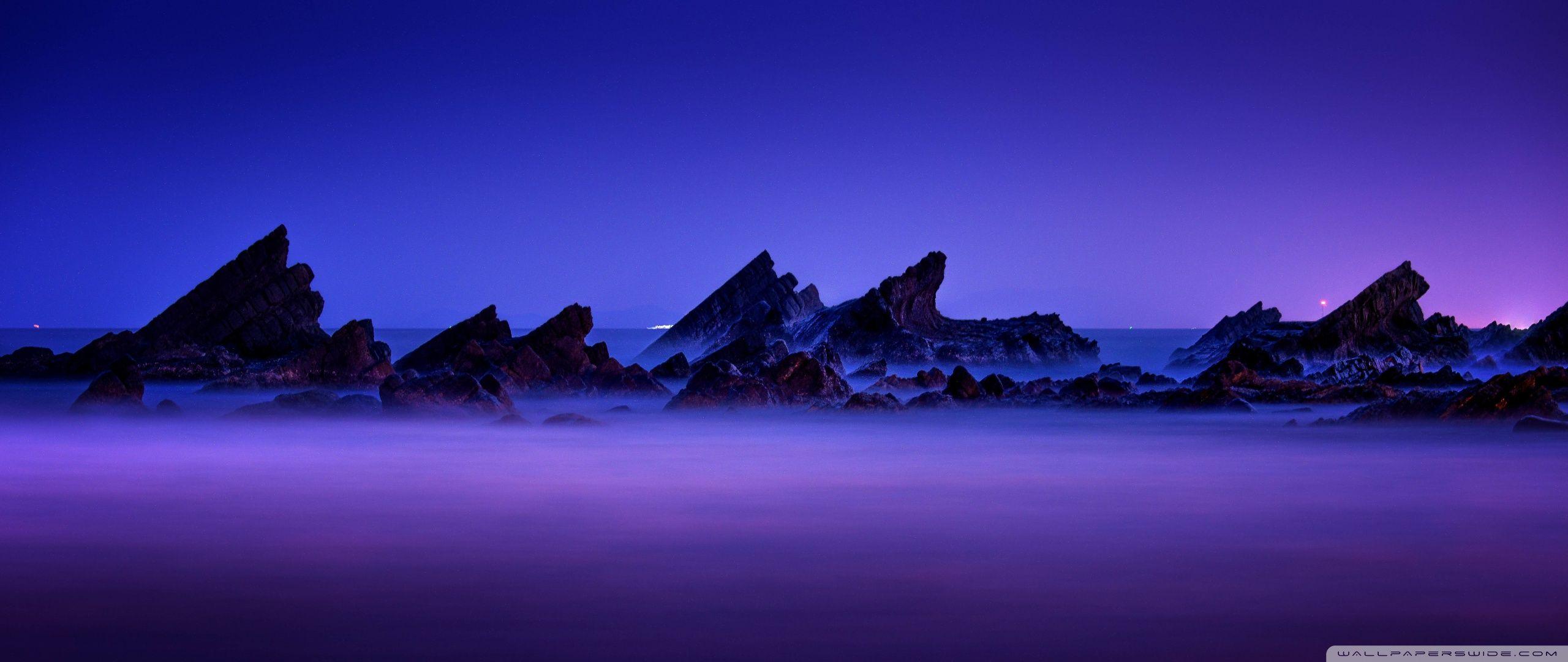 2560x1080 Rocks Layers Sea Mist Ultra HD Desktop Background Wallpaper for 4K UHD TV : Widescreen & UltraWide Desktop & Laptop : Tablet