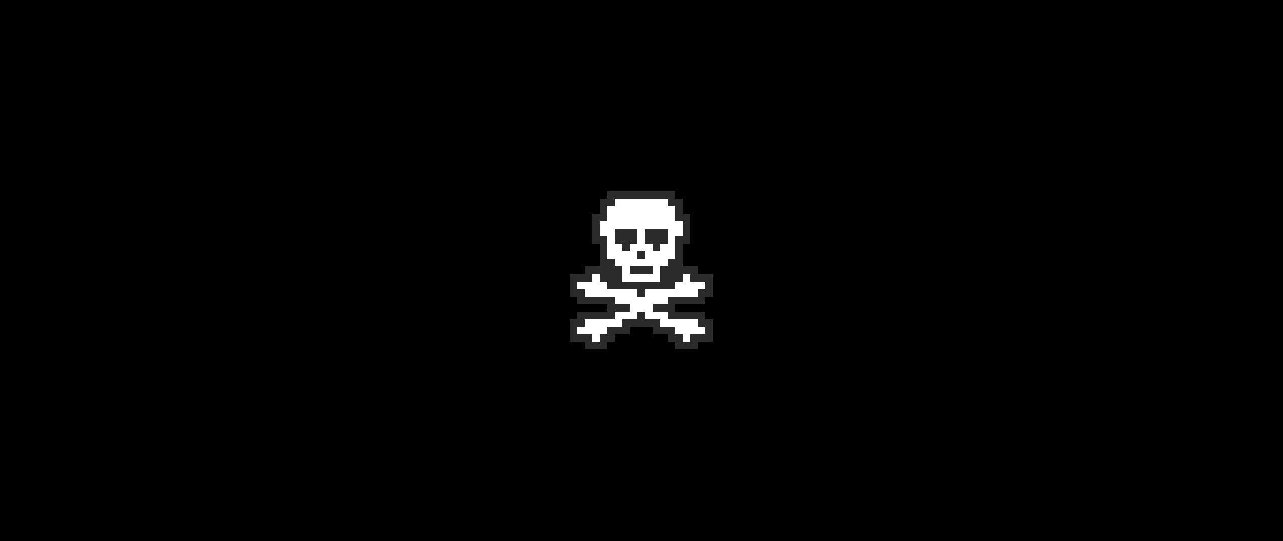 2560x1080 Skull And Bones Minimalism Wallpaper, HD