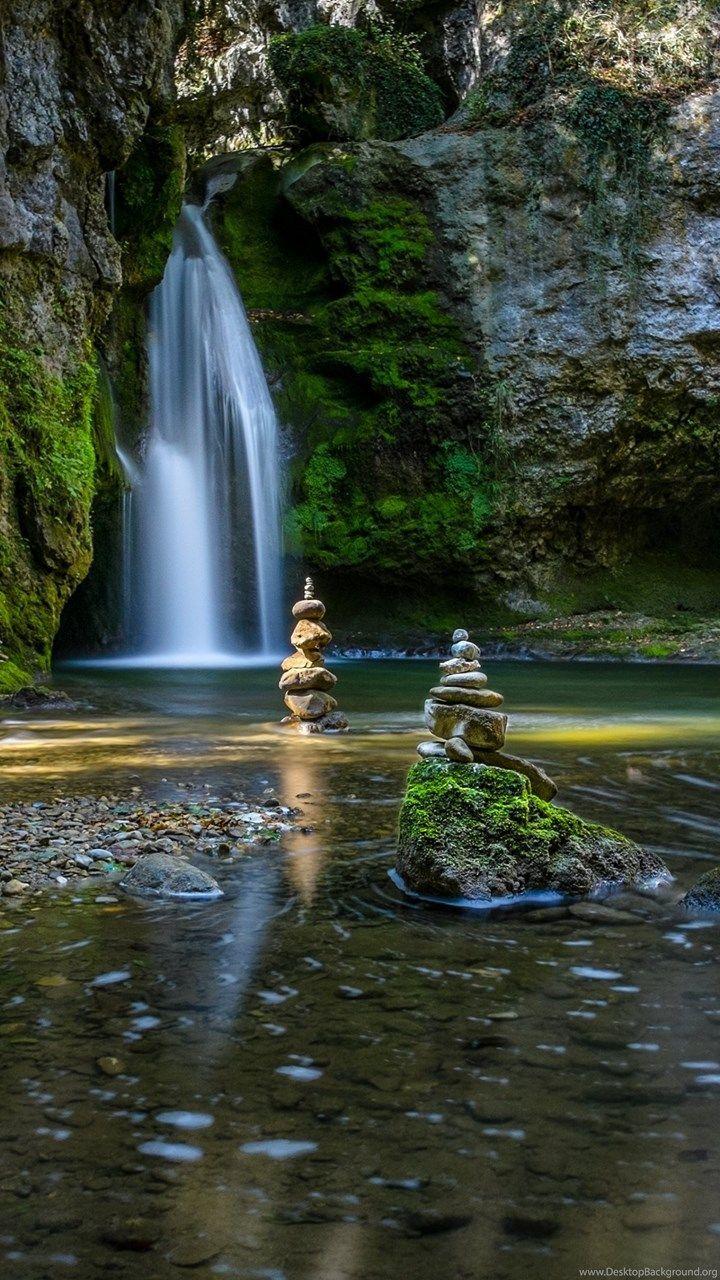 720x1280 Zen Garden Waterfalls HD Wallpaper. 4K Wallpaper Desktop. Waterfall wallpaper, Zen wallpaper, Garden waterfall