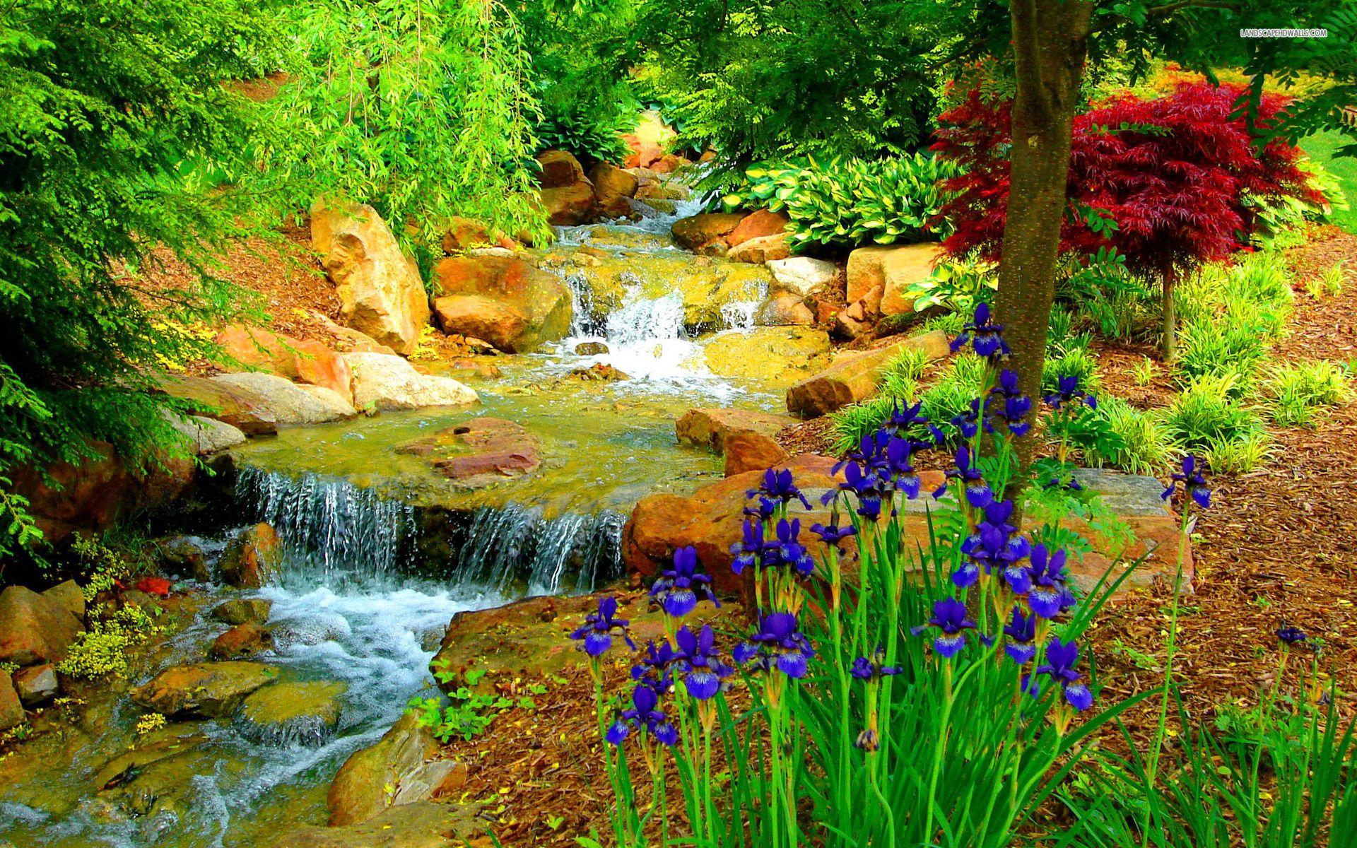 1920x1200 Beautiful Garden HD Wallpaper For Desktop Flower Garden HD