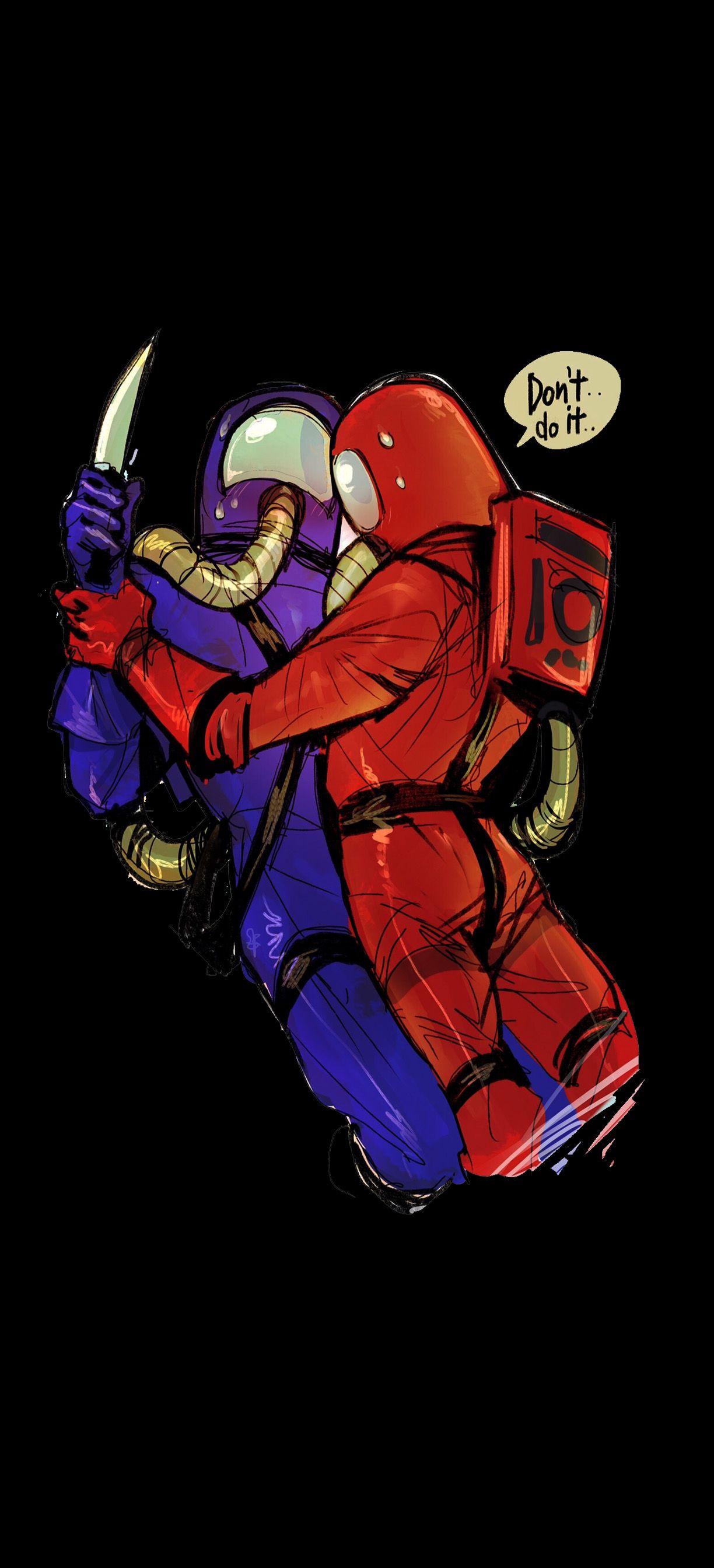 1224x2688 Among Us AMOLED Wallpaper 2020