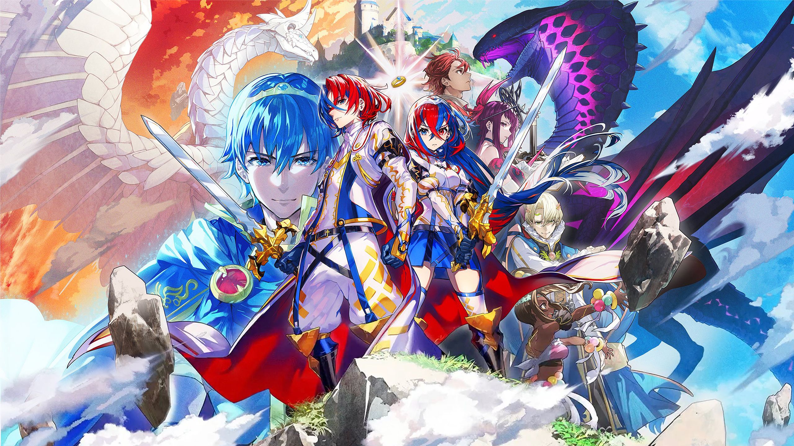 2560x1440 Fire Emblem Engage Artwork Wallpaper with Monocle