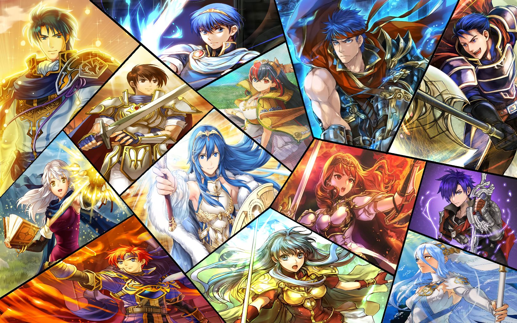1680x1050 Made A FE Wallpaper Background Inspired By Engage's Emblem Line Up But With Some Changes For My Preferences
