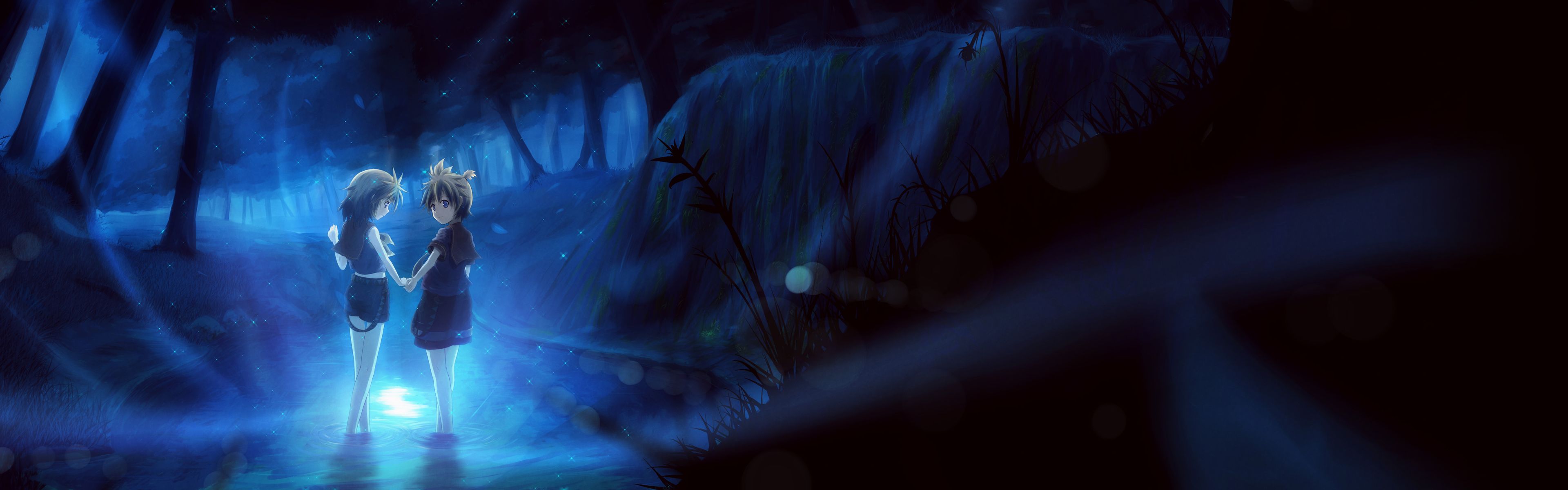 3840x1200 Moonlit Vocaloid Dream