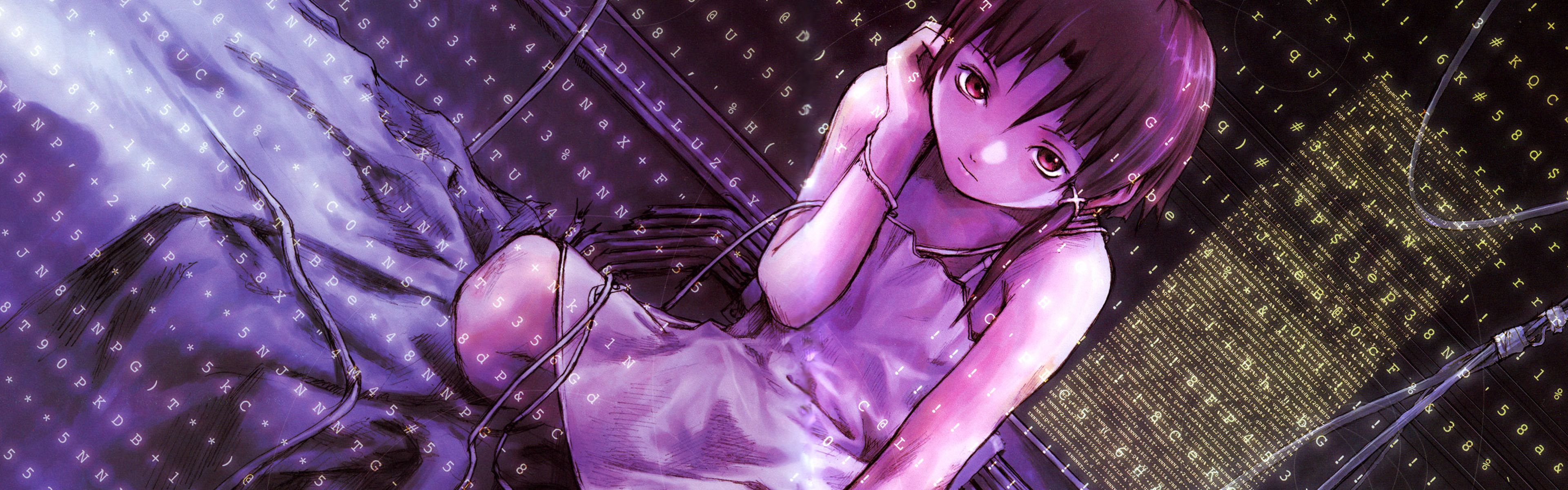 3840x1200 Serial Experiments Lain Wallpaperx1200