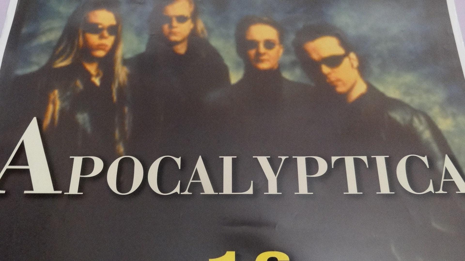 1920x1080 Original APOCALYPTICA POSTER Finland Metal Rock Band Rodon Athens Greece 1990's, Pub Club Cafe Metal Bands Big Music Poster 25x35