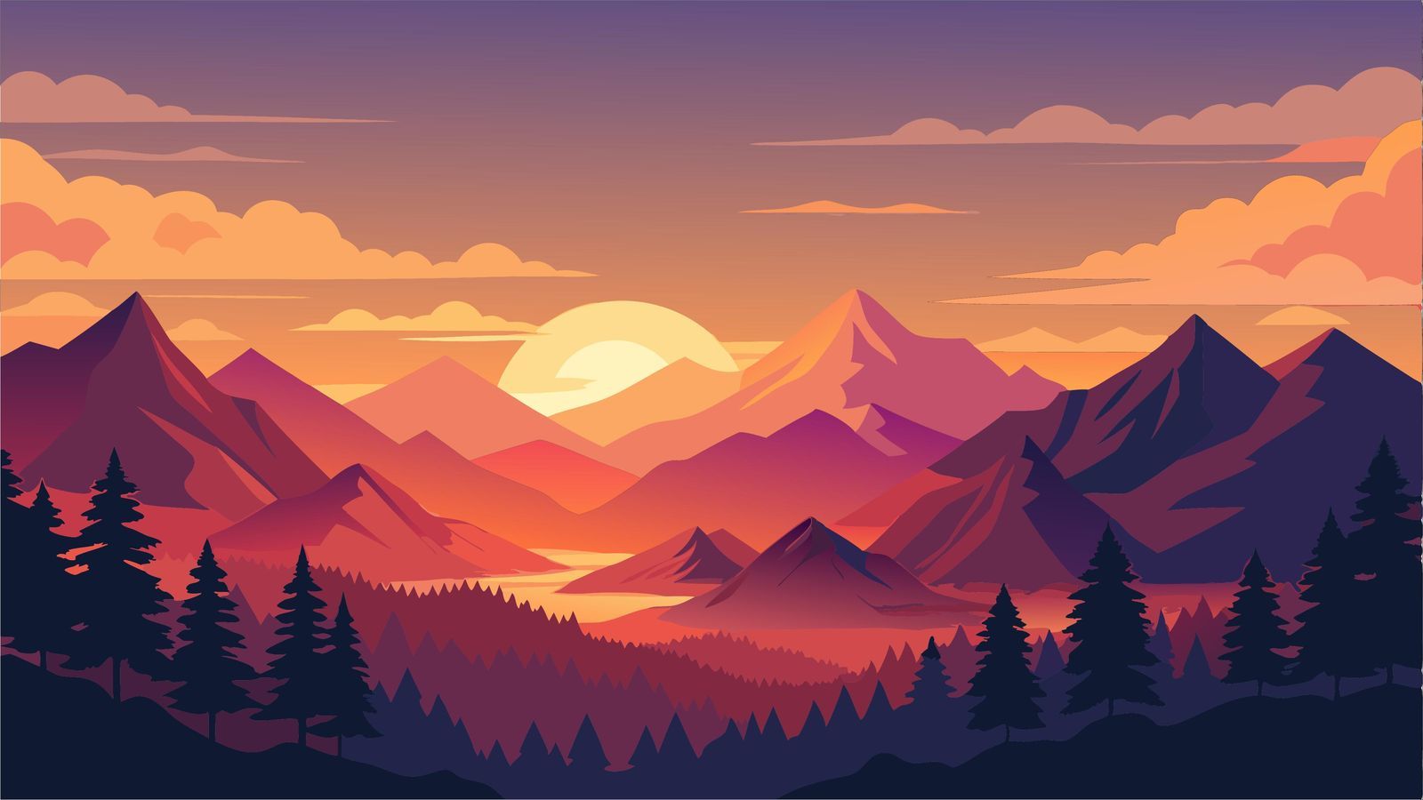 1600x900 Wall Paper Mountain Landscape