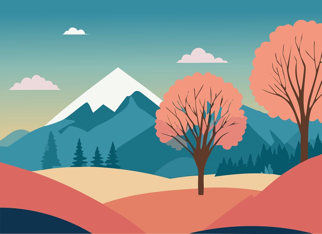1280x931 Download Ai Generated Landscape Wallpaper. Royalty Free Vector Graphic