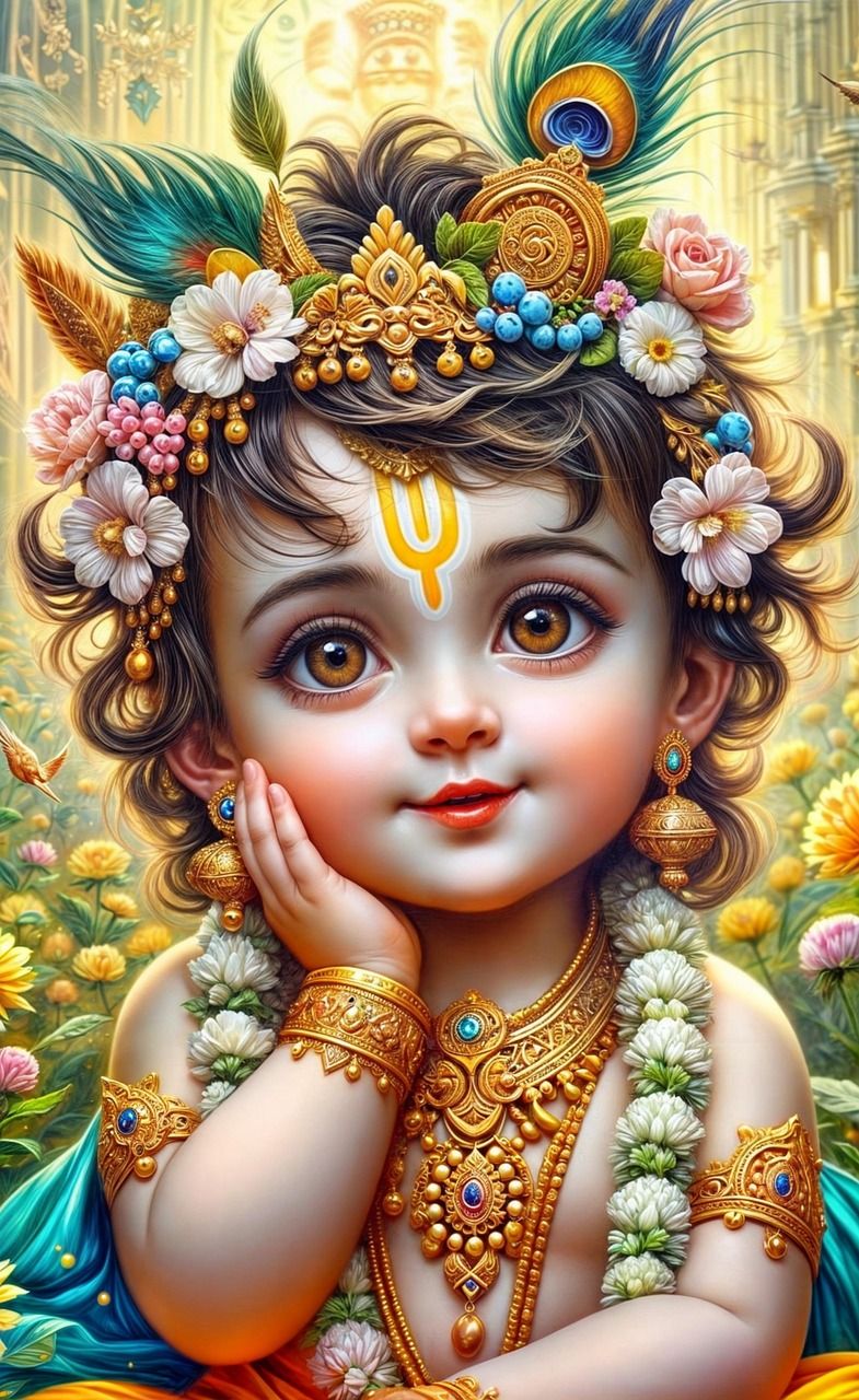 785x1280 Free Child Krishna & Krishna Image