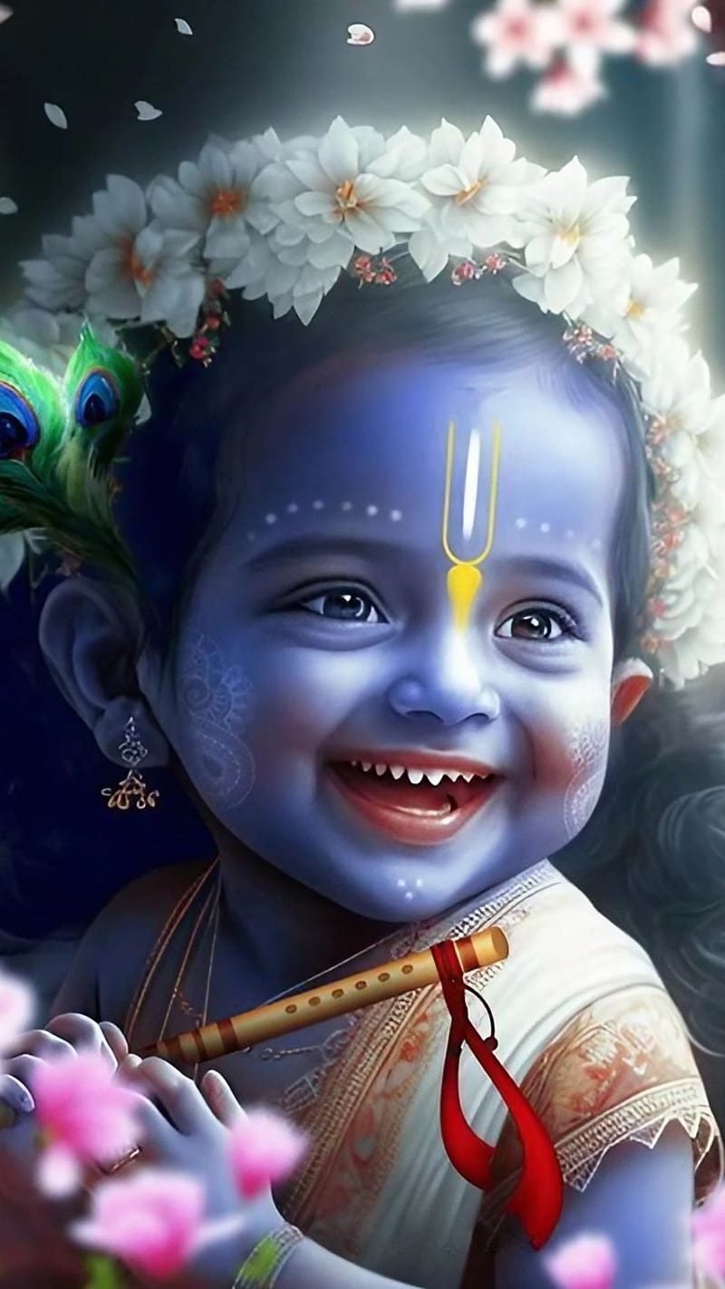800x1422 HD baby krishna wallpaper