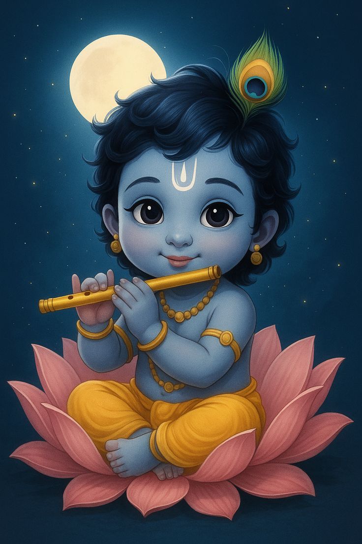 736x1104 Cute Little Krishna