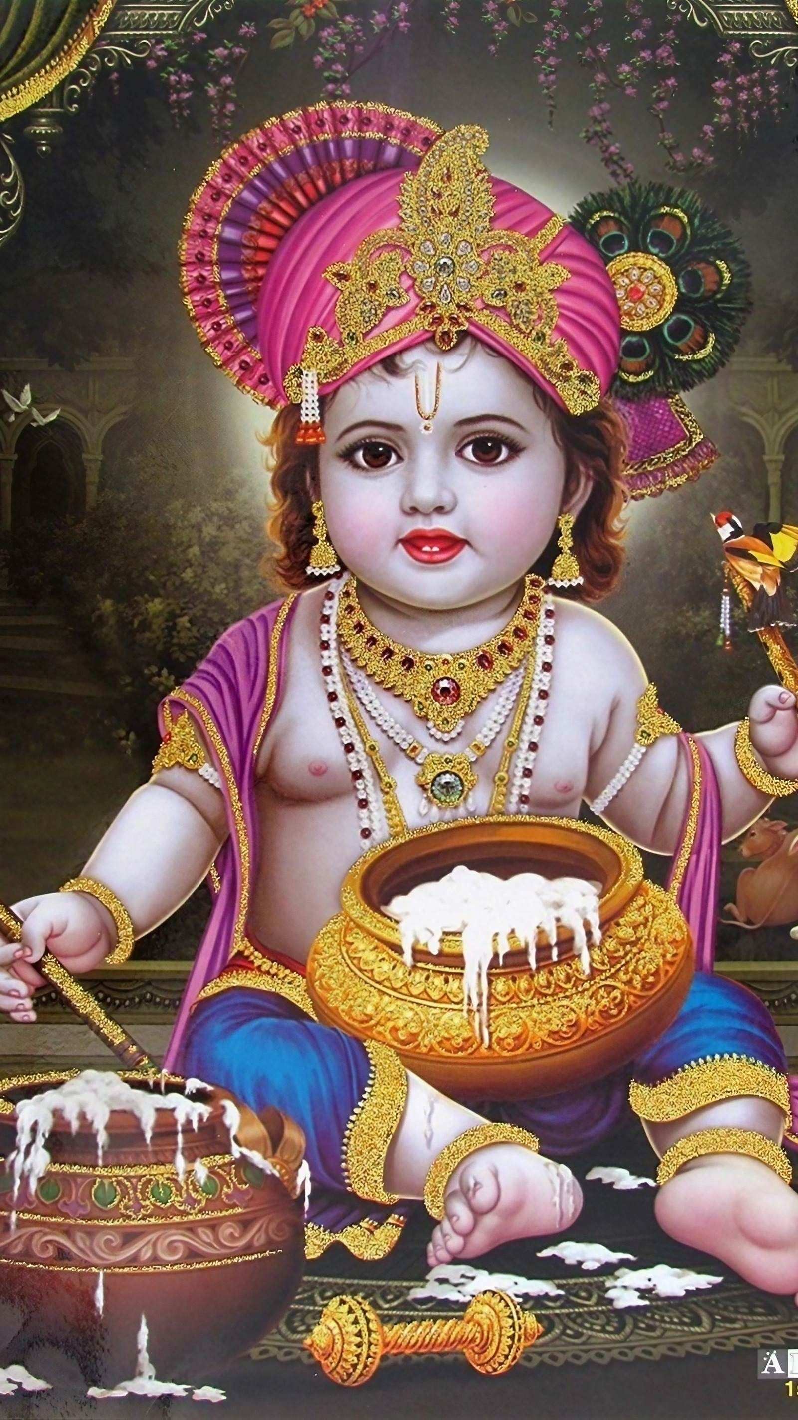 1600x2844 Little Krishna Wallpaper 13